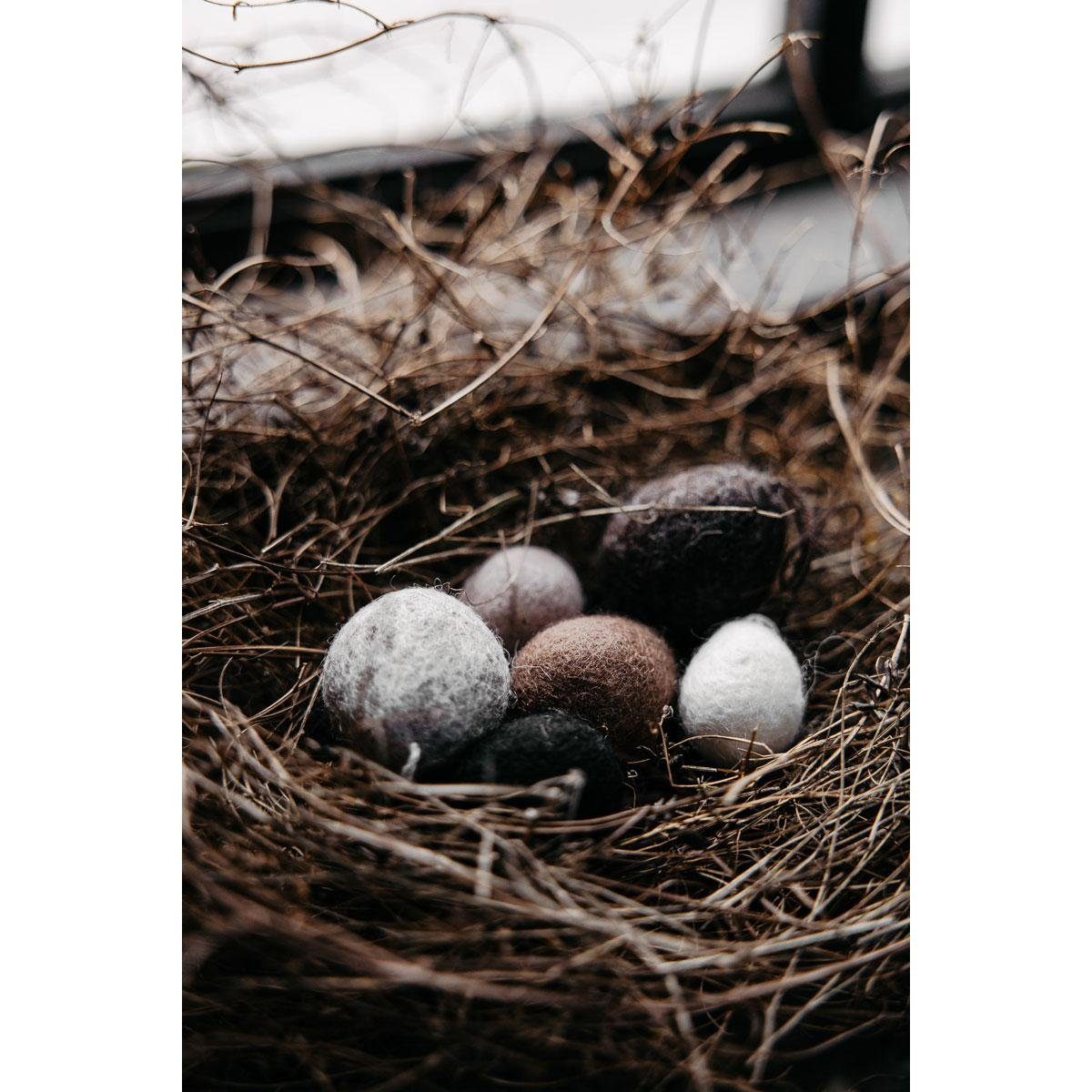 Storefactory Osterfigur Dekorationsanhänger Ei aus Filz Ullas Light Grey (5cm)