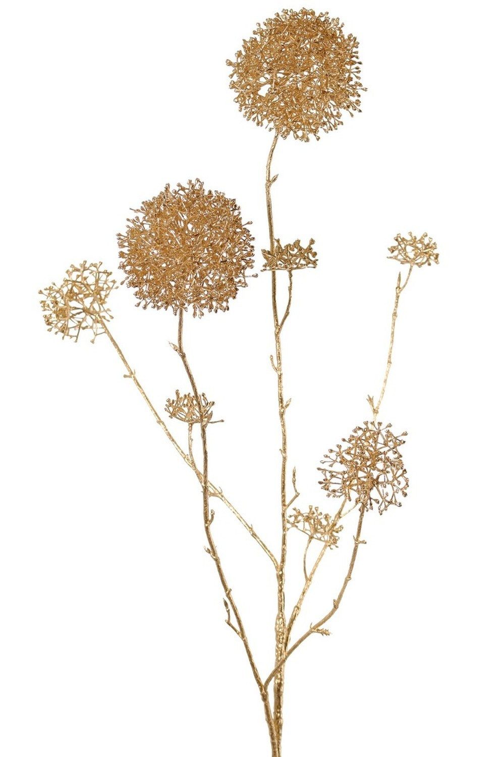 Kunstzweig Deko Zweig Skimmie LOBUS, Gold, 90cm, Ø4-8,5cm Skimmie, artplants, Höhe 90.0 cm