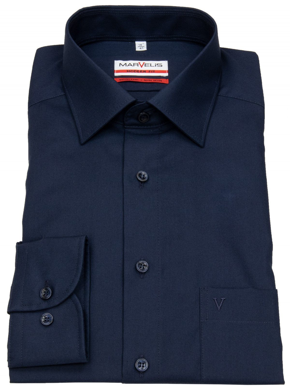 MARVELIS Businesshemd Modern Fit leicht tailliert günstig online kaufen