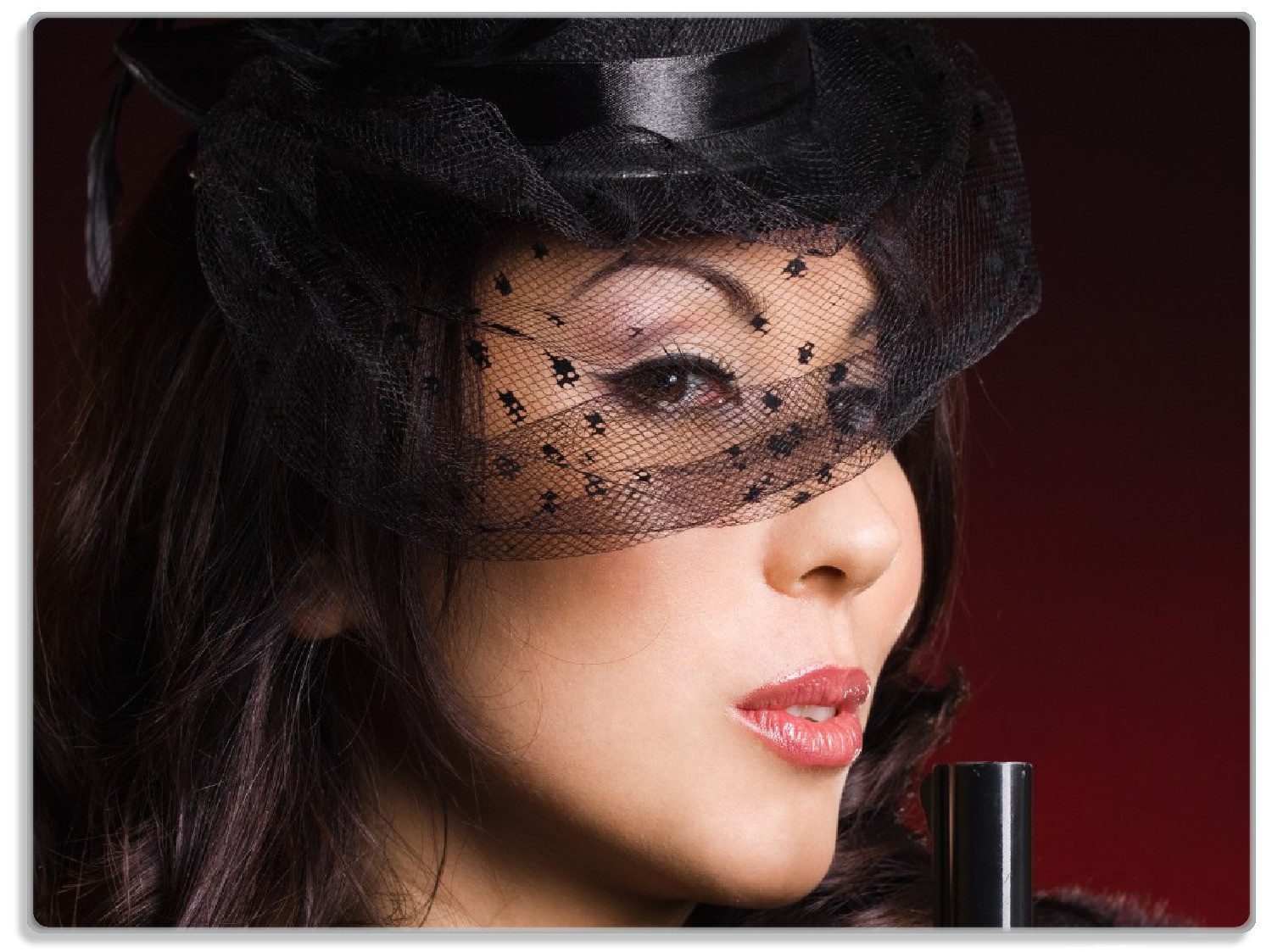 Schneidebrett Lady in Black - Sexy Dame mit gefährlichem Charme