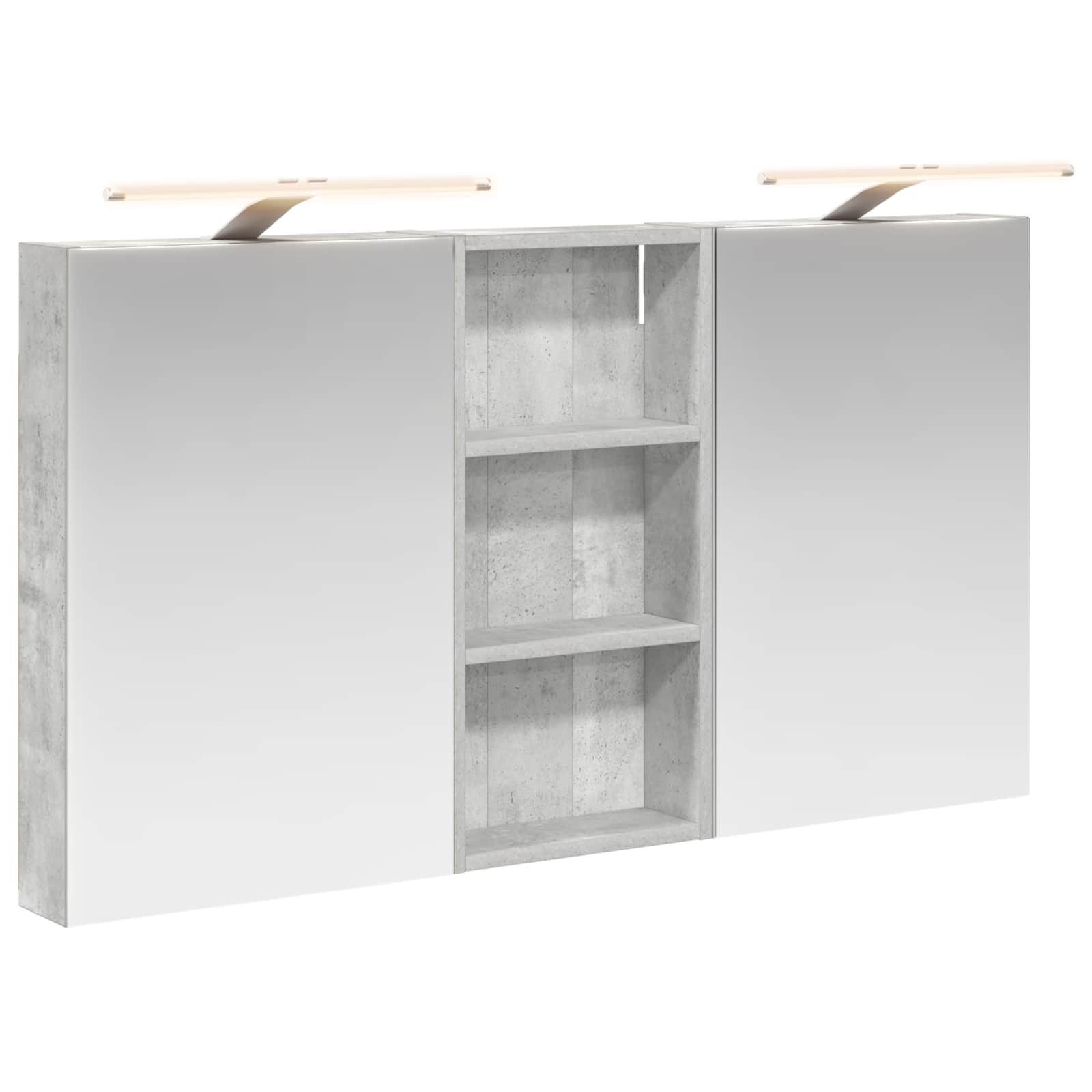 vidaXL Badezimmerspiegelschrank Badezimmerschrank-Set 3 stk. 110 x 10,5 x 60,5 cm Holzwerkstoff (3-St)