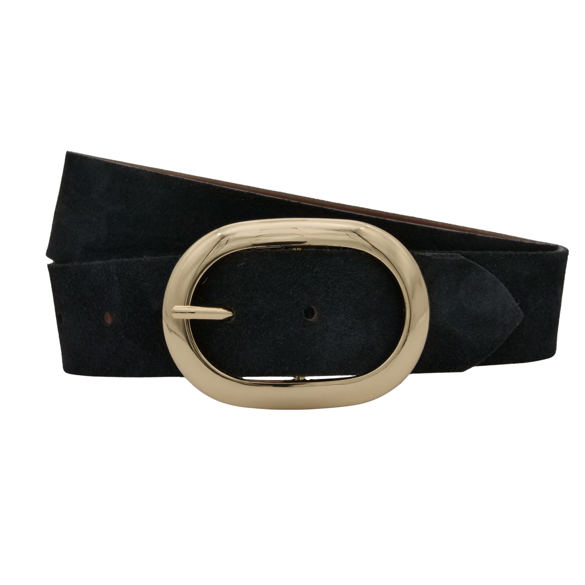 AnnaMatoni Ledergürtel AnnaMatoni Damen Ledergürtel in hochwertigem Velour Leder 4cm