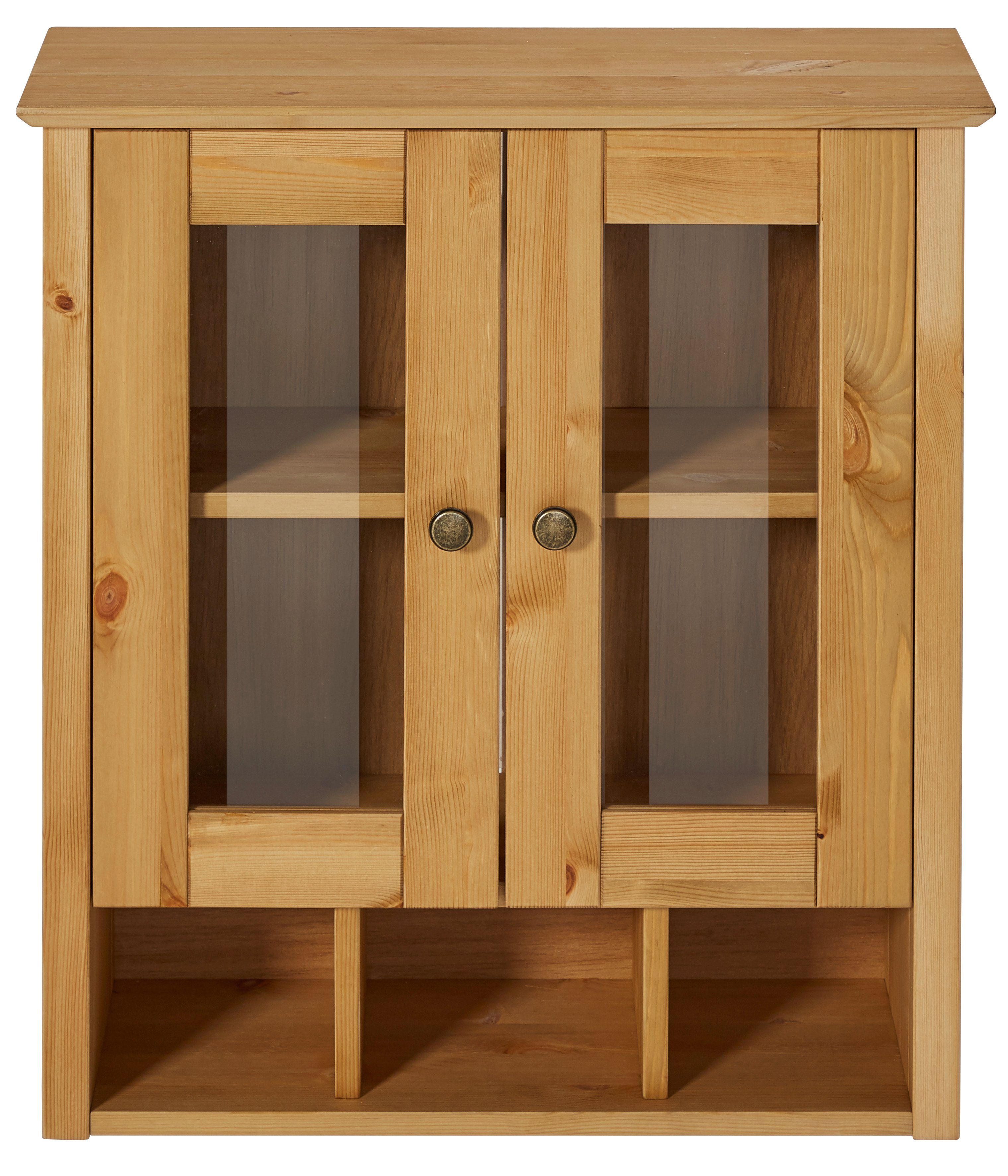 Home affaire Hängeschrank Vili Badezimmerschrank, mit Glastüren, Breite 60 cm, aus Massivholz – Bild 4 von 5