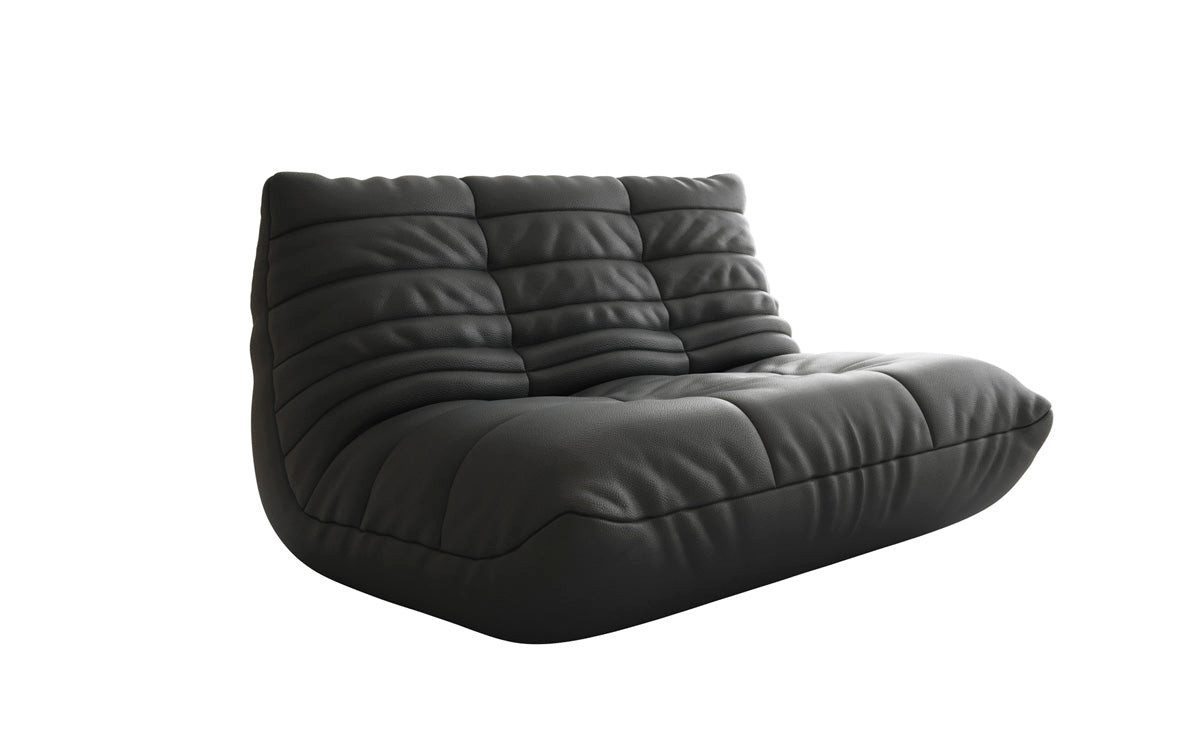 Luxusbetten24 Sofa Designer 2 Sitzer Sofa Calmo, aus Echtleder mit natürlicher Haptik