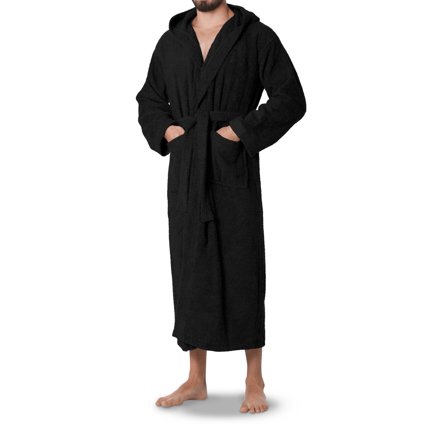 OAHOO Bademantel Unisex Frottee Bademantel mit Kapuze 100% Baumwolle, Extra günstig online kaufen