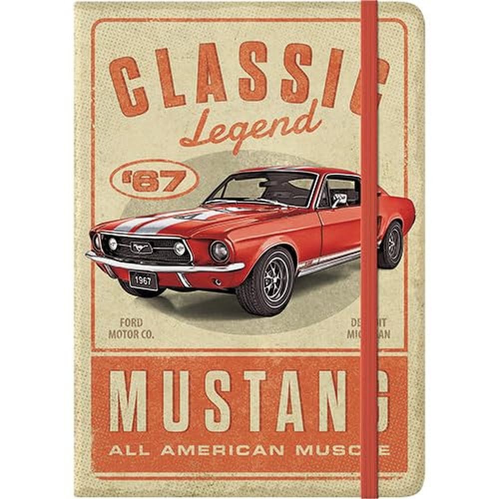 Nostalgic-Art Notizbuch Notizbuch - Ford Mustang - Classic Legend