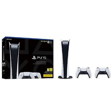 Playstation PS5 Digital Edition Konsole Bundle 825 GB + 2 Wireless-Controller, ohne Laufwerk