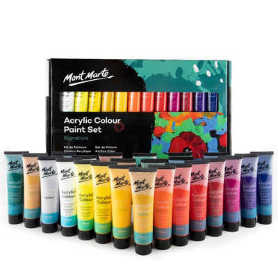 Mont Marte Acrylfarbe Künstler-Set, wählbar aus 18 x, 24 x, 36 x oder 48 x in je 36 ml Tuben, Verschiedene Sets zur Auswahl