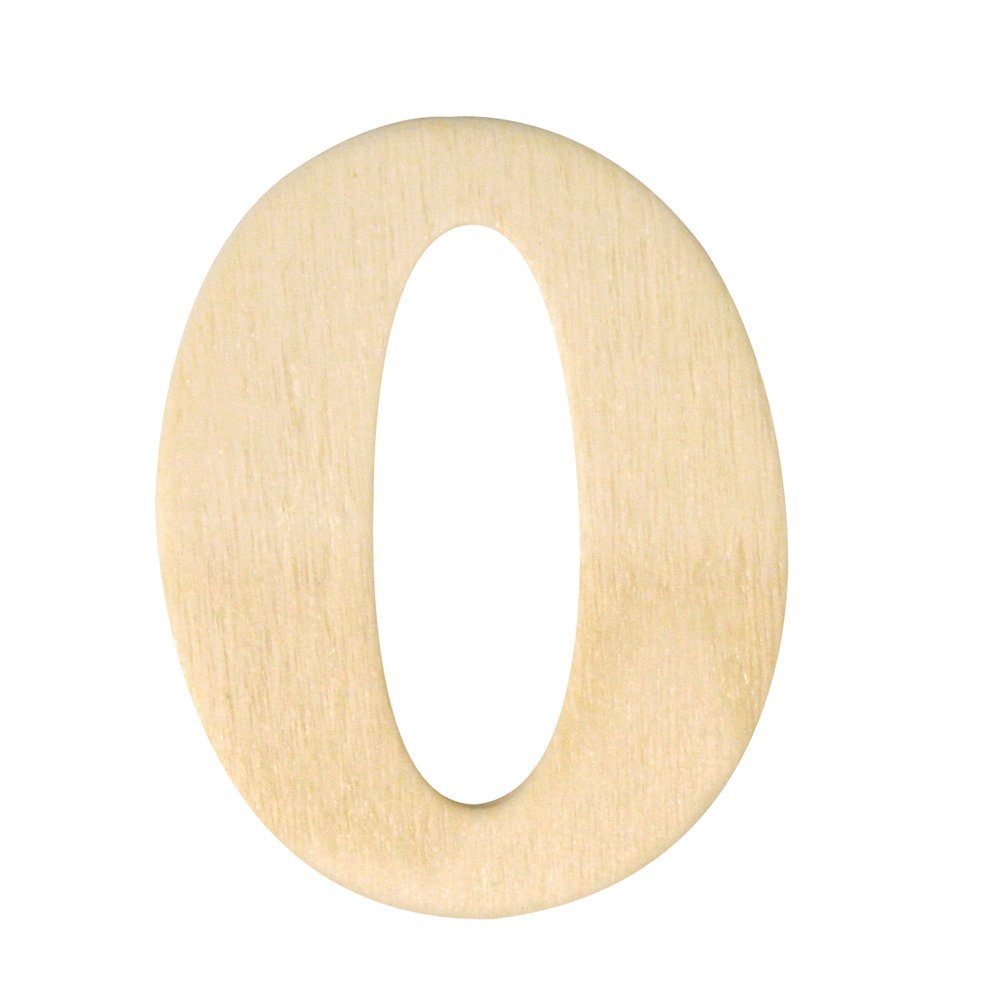 Rayher Deko-Buchstaben Holz Zahlen D04cm 0
