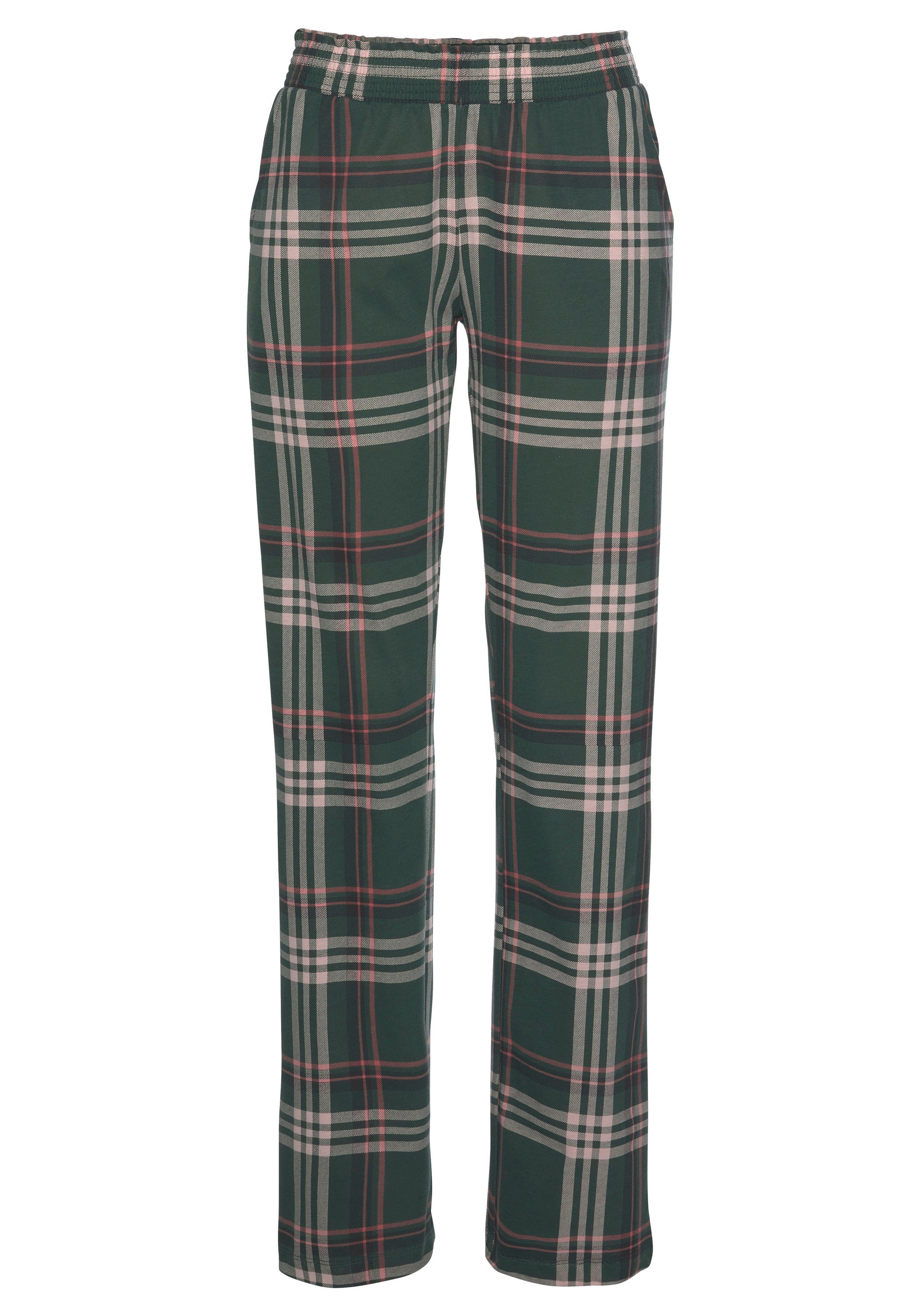 Vivance Dreams by Lascana Pyjama (Set, 2 tlg) mit Schriftprint und gemusterter Hose – Bild 4 von 5