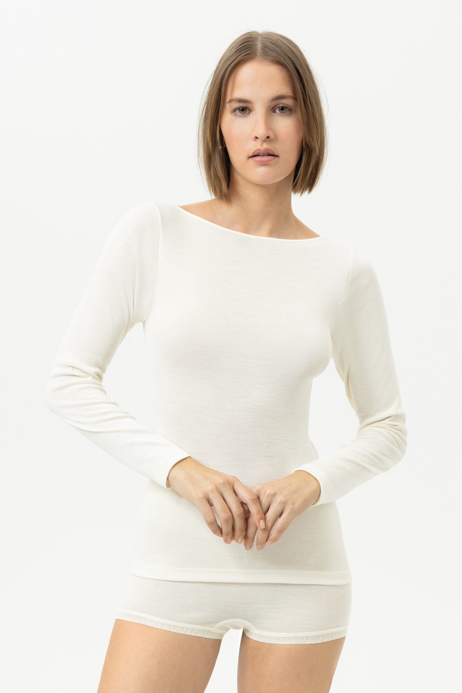 Mey Langarmshirt Mey Langarm-Shirt Serie Wool&Silk Uni T-Shirt (1-tlg) Premium-Longsleeve, zeitloses Design, Woll-Seide-Mix