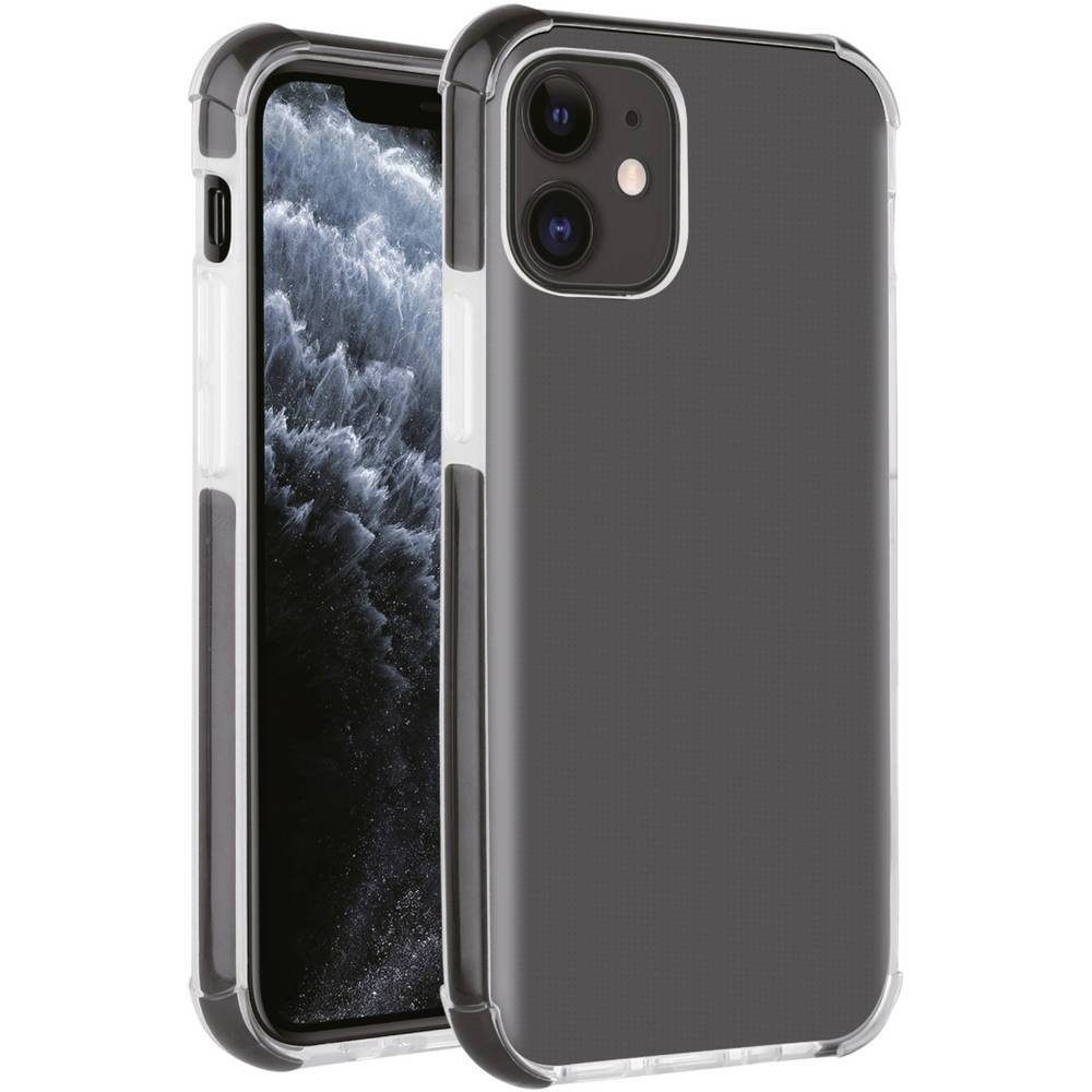 Vivanco Handyhülle Rock Solid, Anti Shock Schutzhülle für iPhone 12, Induktives Laden, Stoßfest, Wasserabweisend