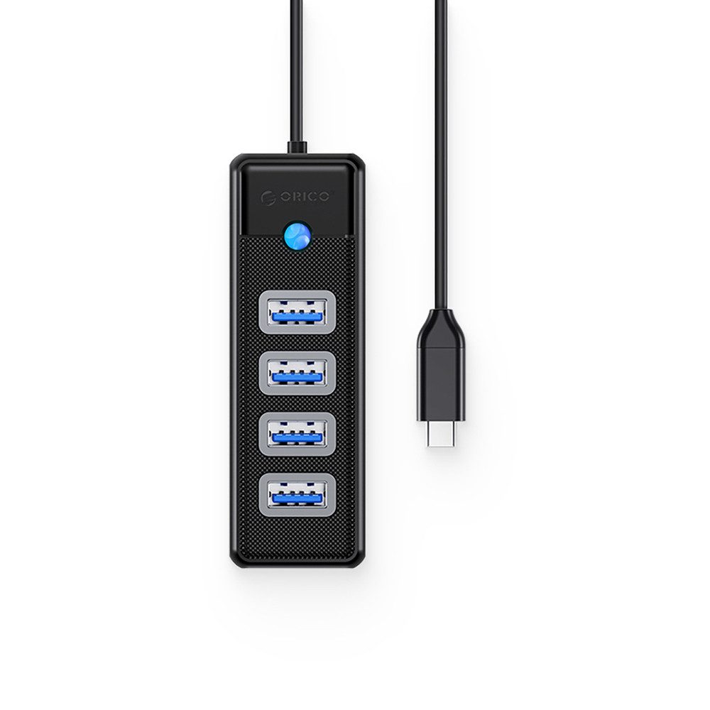 ORICO Orico PW4U-C3 USB-C / 4x USB-A 3.0 Hub - Schwarz HUB (4-in-1, USB-C, 4x USB-A 3.0, kompakt)