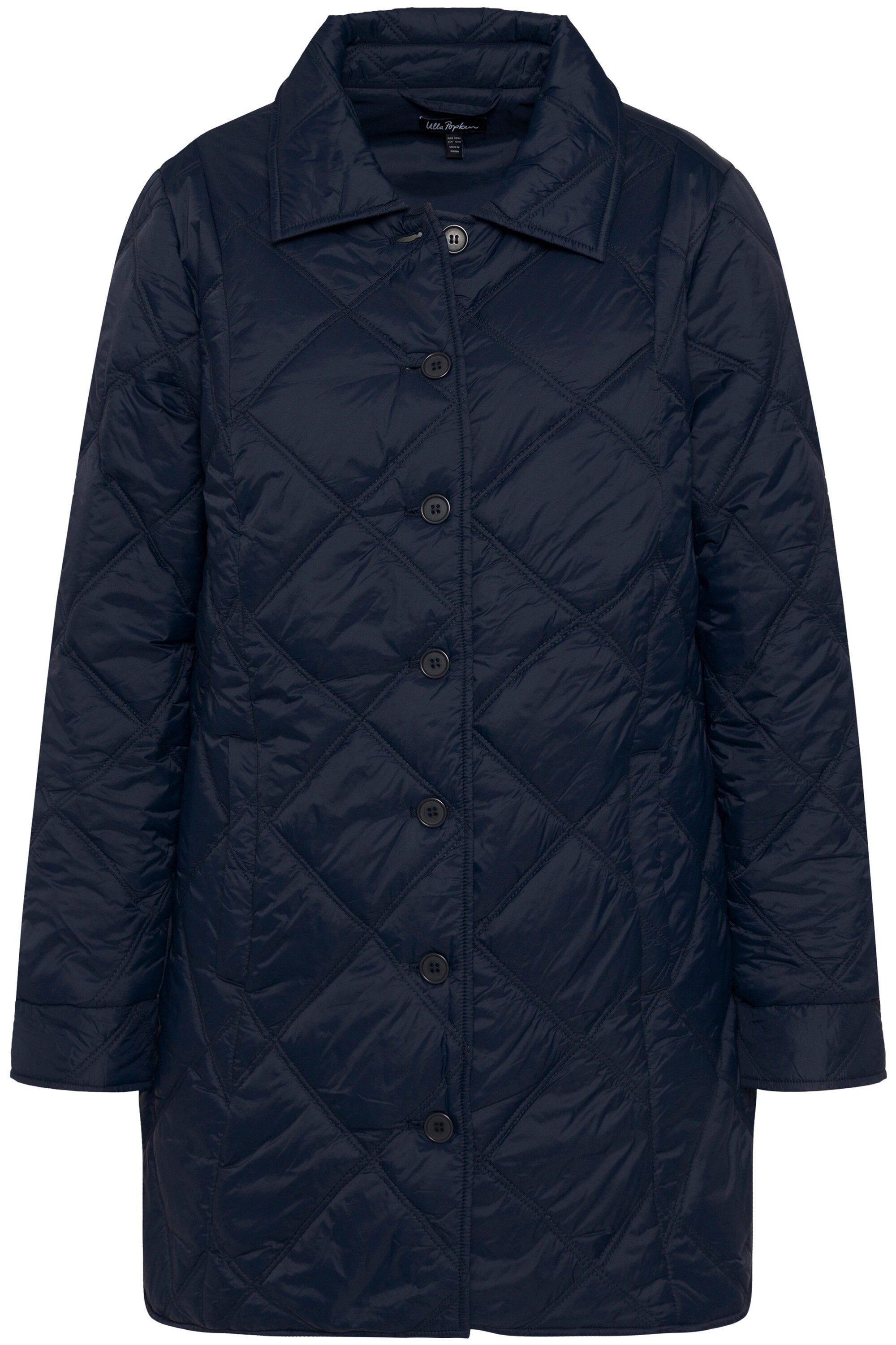 Ulla Popken Steppjacke Steppjacke dekoratives Futter Hemdkragen günstig online kaufen