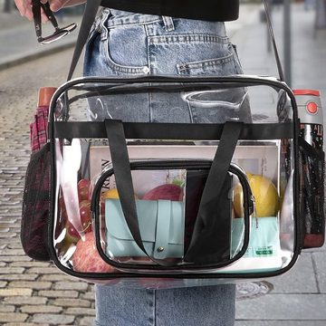 FIDDY Cityrucksack Klare Tasche, transparente Sporttasche, klare Reisetasche für Männer und Frauen, Fitness-Tasche, durchsichtig