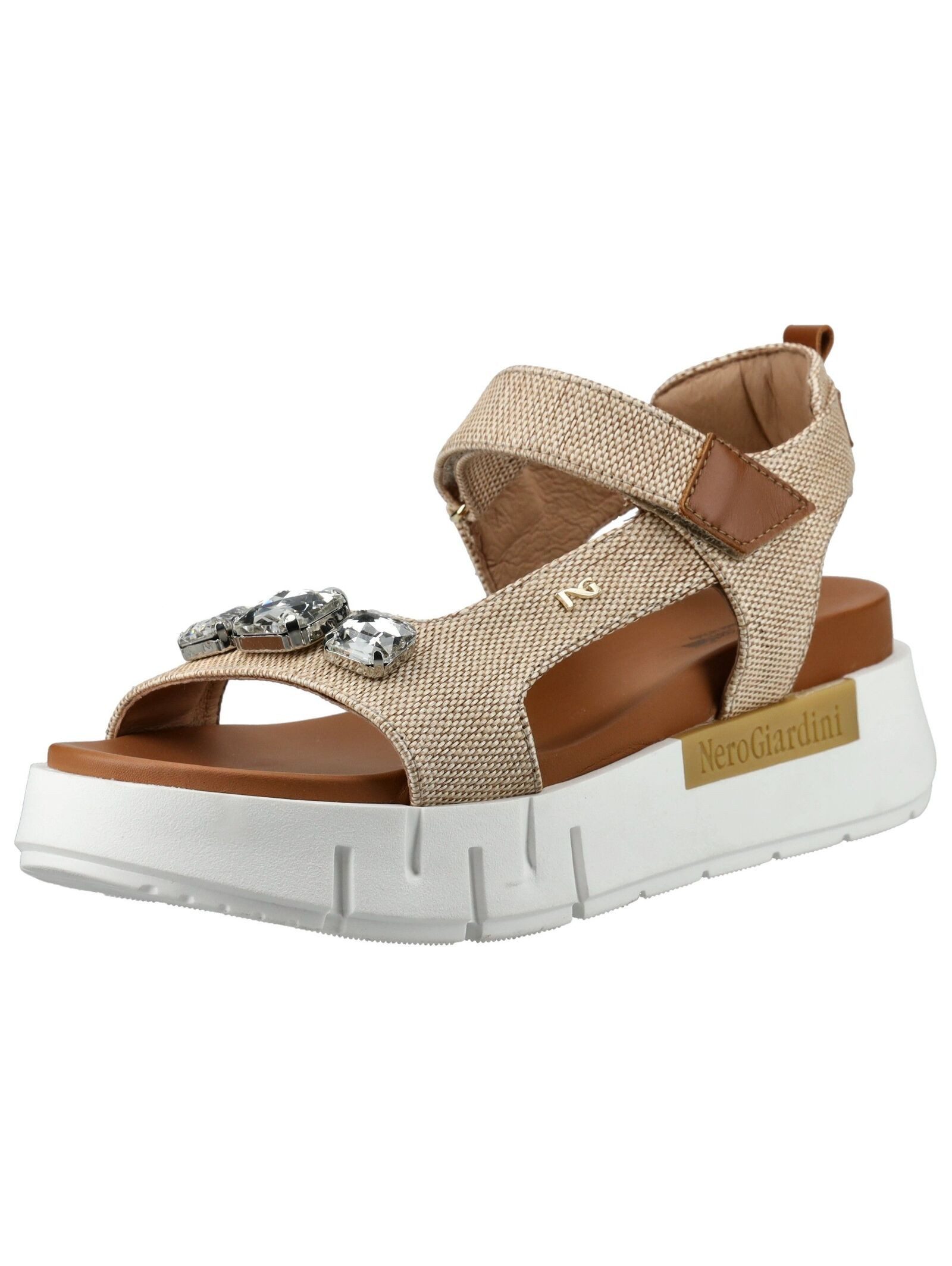 Nero Giardini Sandalen Leder/Textil Keilsandalette