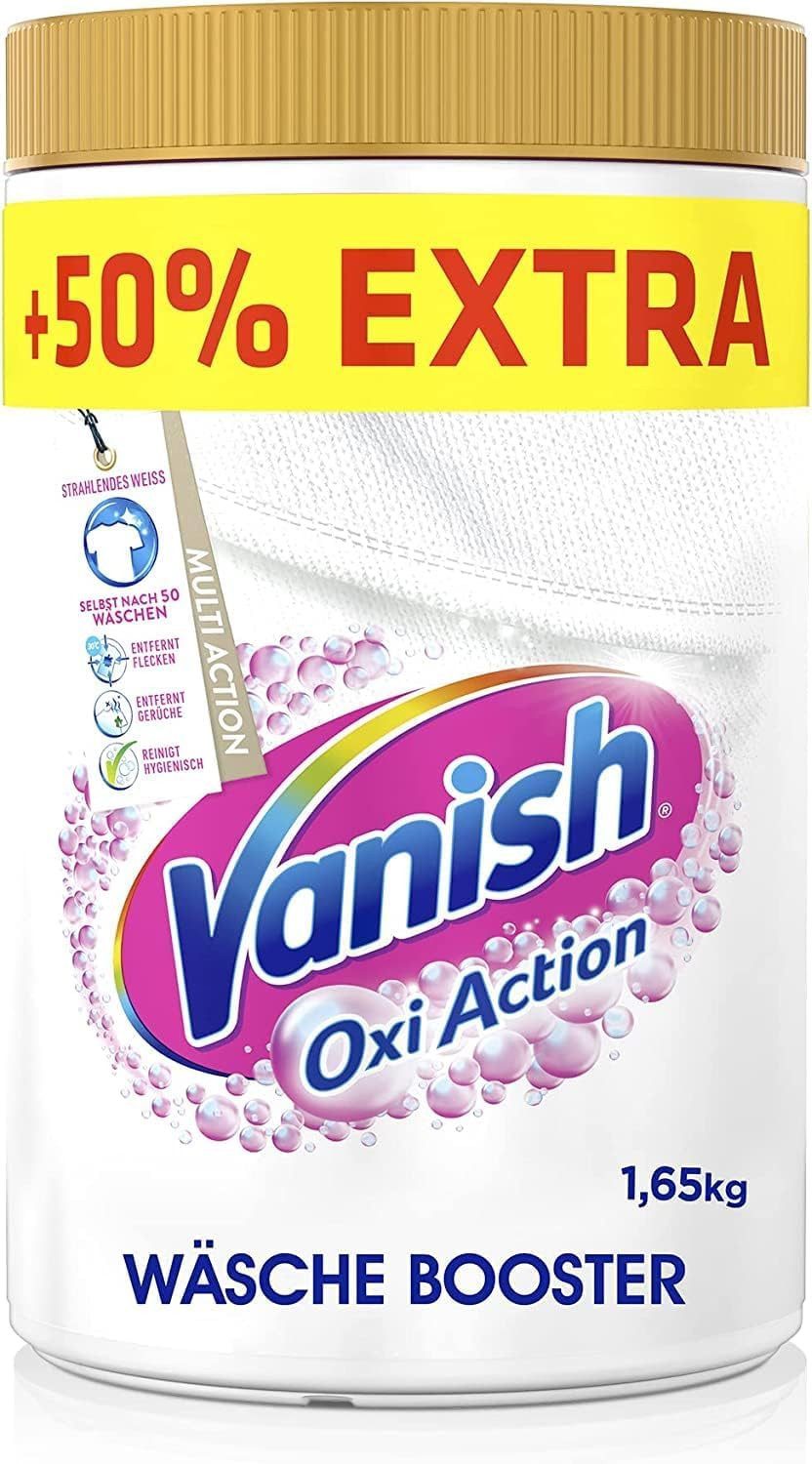 VANISH Oxi Action Wäsche Booster & Powerweiss 2 x 1,65kg Fleckentferner (Spar-Pack, [- Wäsche Booster für weiße & bunte Wäsche)