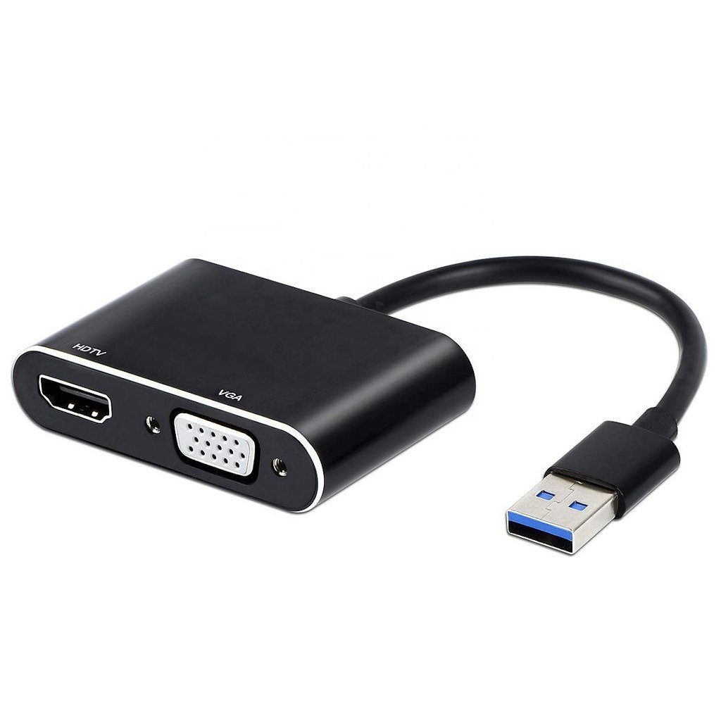 ENGELMANN EnM0540, Projektor-Hub Video-Adapter USB Typ A zu HDMI, VGA