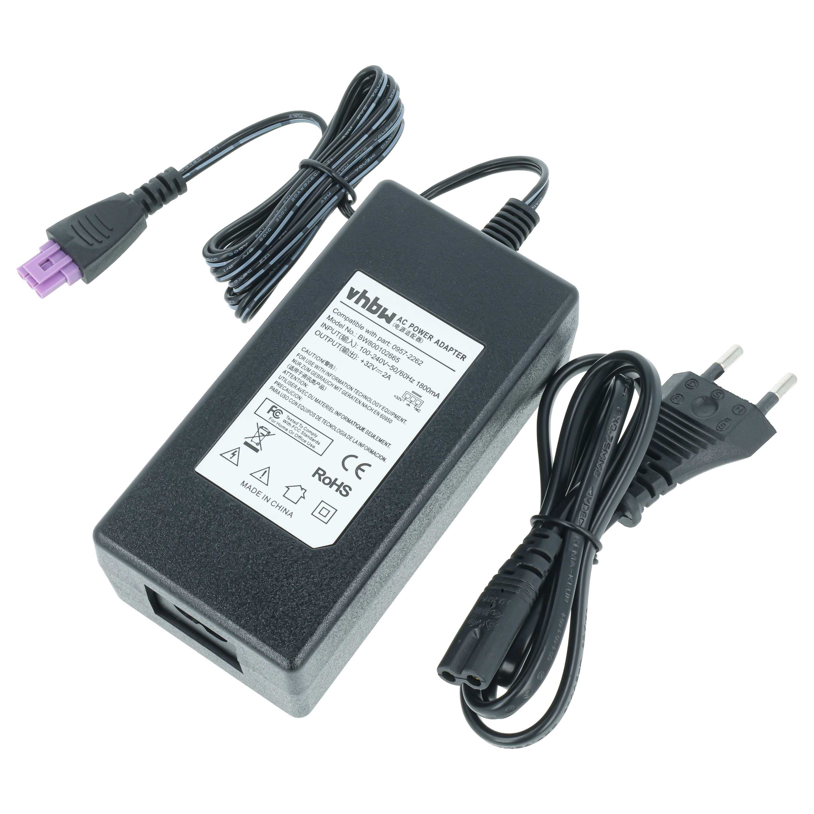 vhbw passend für HP Officejet Pro 8000, 8500, L7600, L7500, L7700 Tintenstr Netzteil (Ersatznetzteil für Ihren Drucker, Multifunktionsdrucker, Netzgerät) – Bild 2 von 5