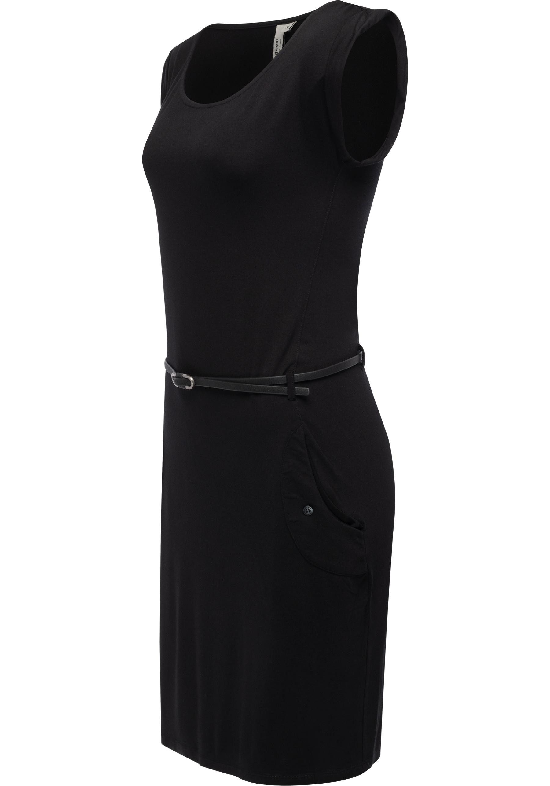 Ragwear Sommerkleid "Tagg", Damen Kurzarm-Kleid mit Taillengürtel und Tasch günstig online kaufen