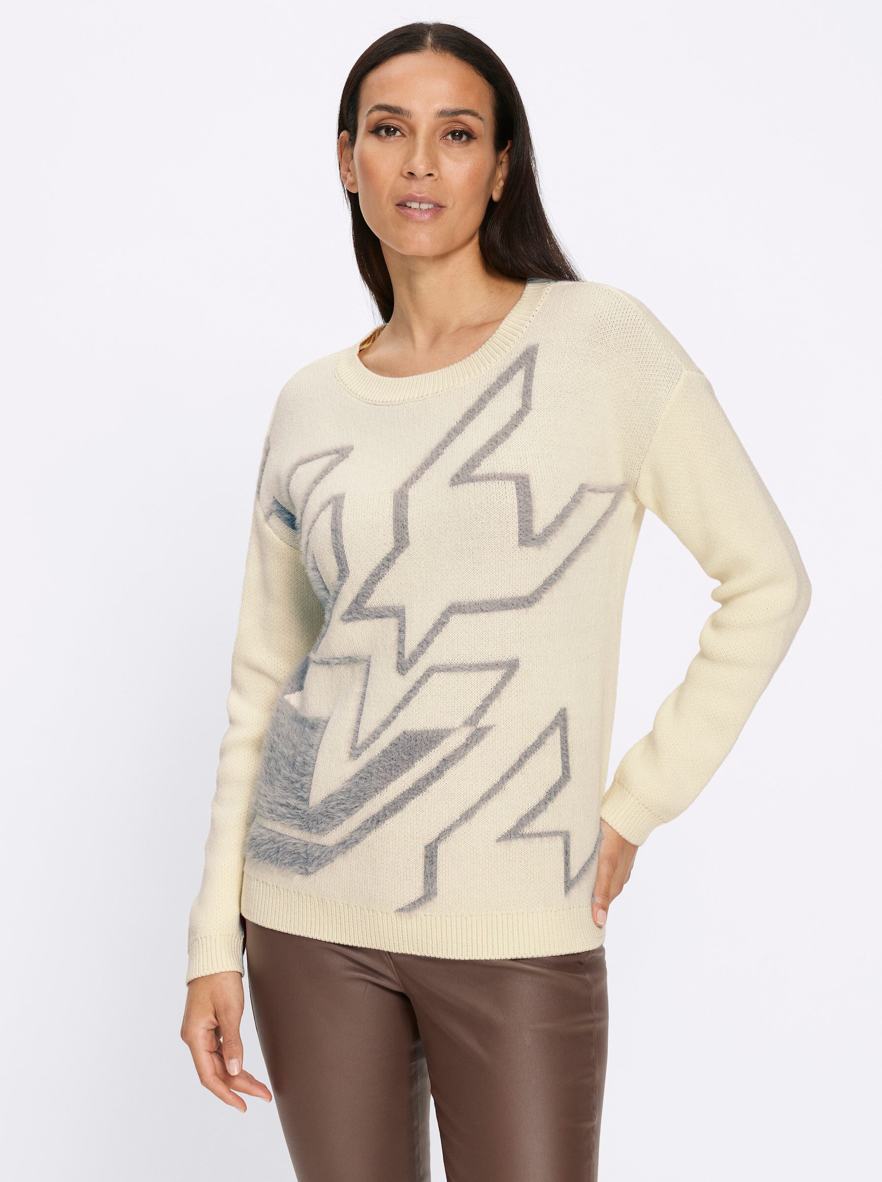 heine Strickpullover Pullover Langarm Jacquard