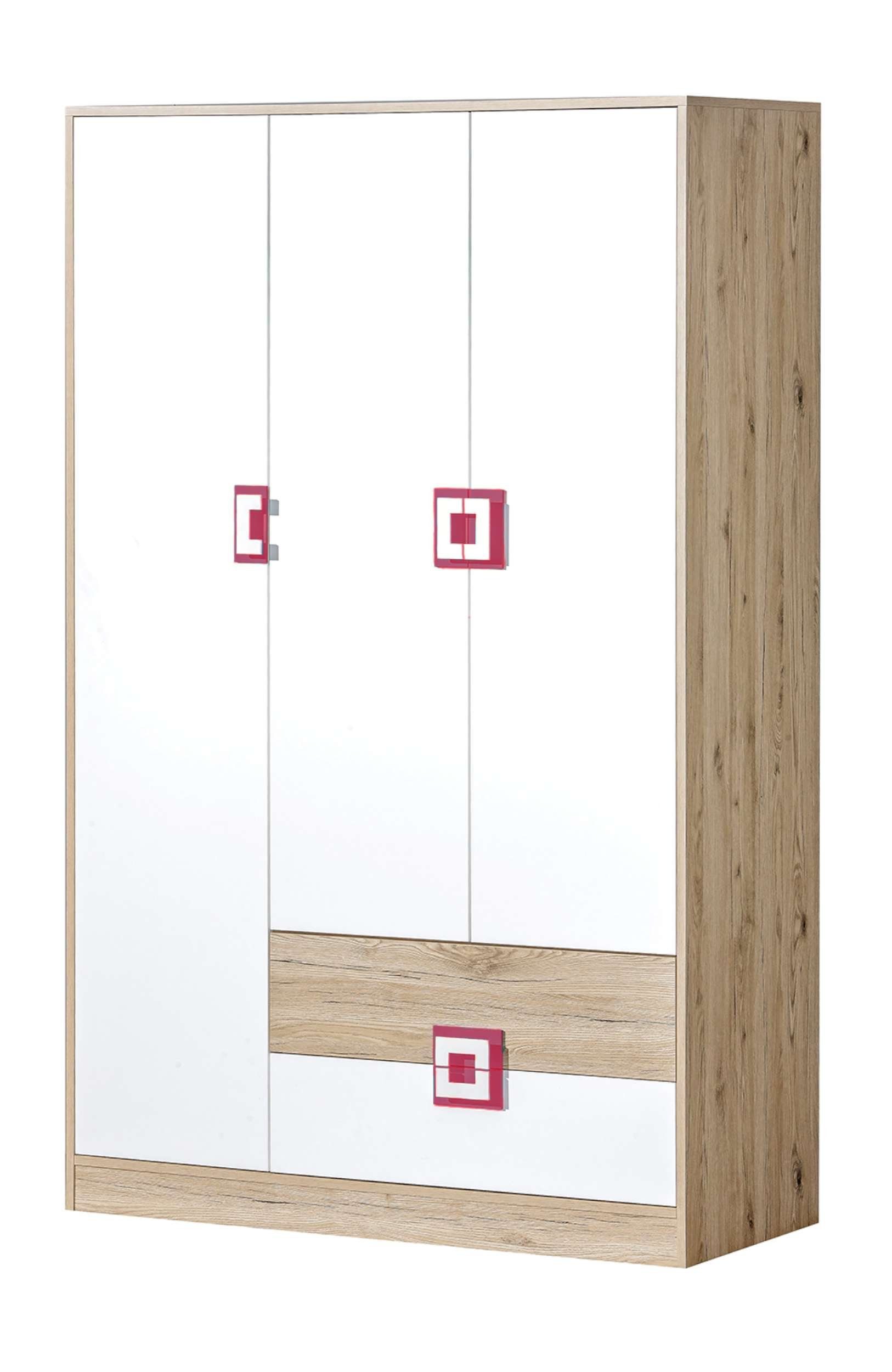 99rooms Kinderkleiderschrank Nicole III (Standschrank, Mehrzweckschrank) 3-türig, mit Schubladen, Vollauszug, viel Stauraum, Design Modern, für Kinder