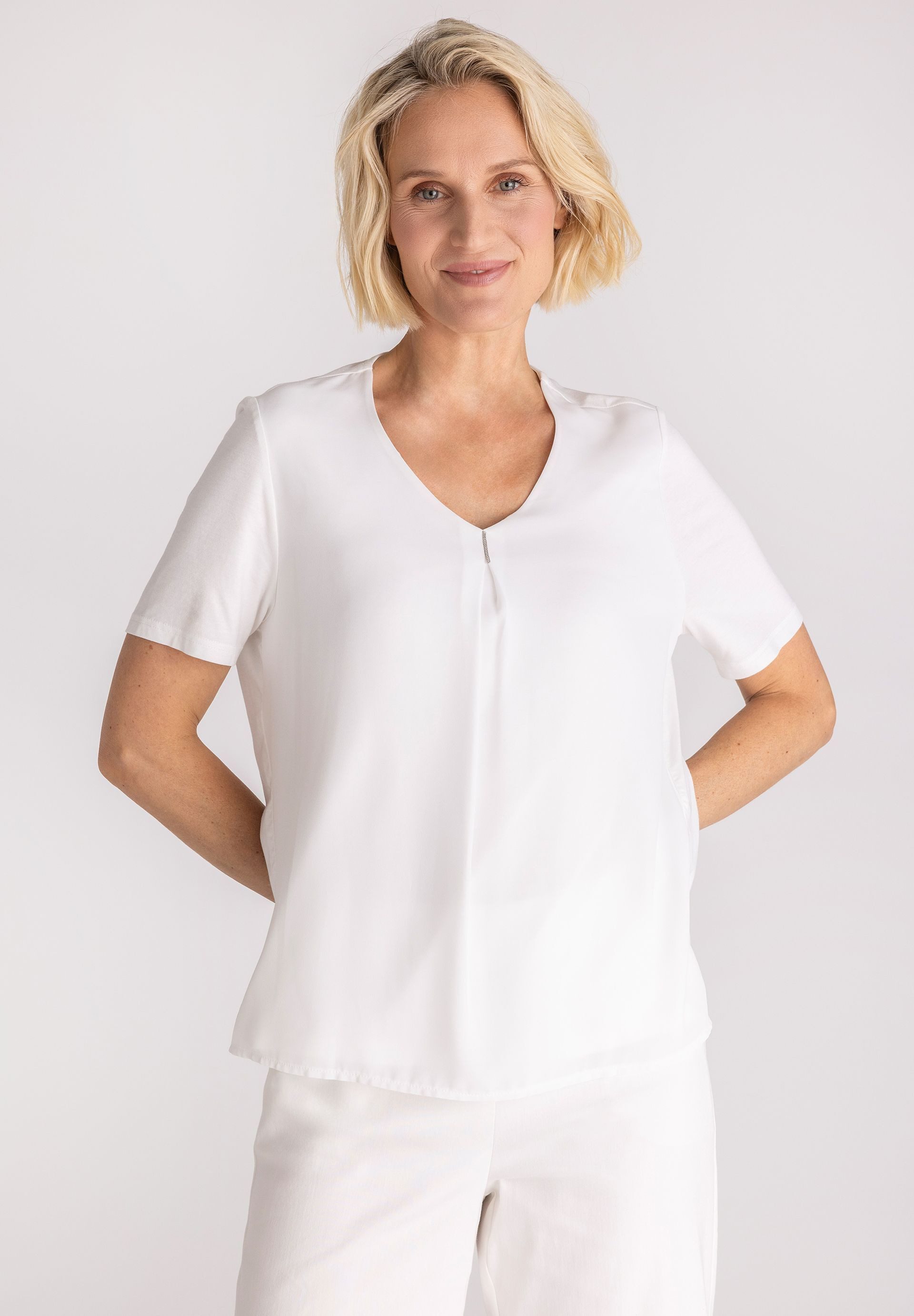 FRANK WALDER Blusenshirt mit feiner Naht