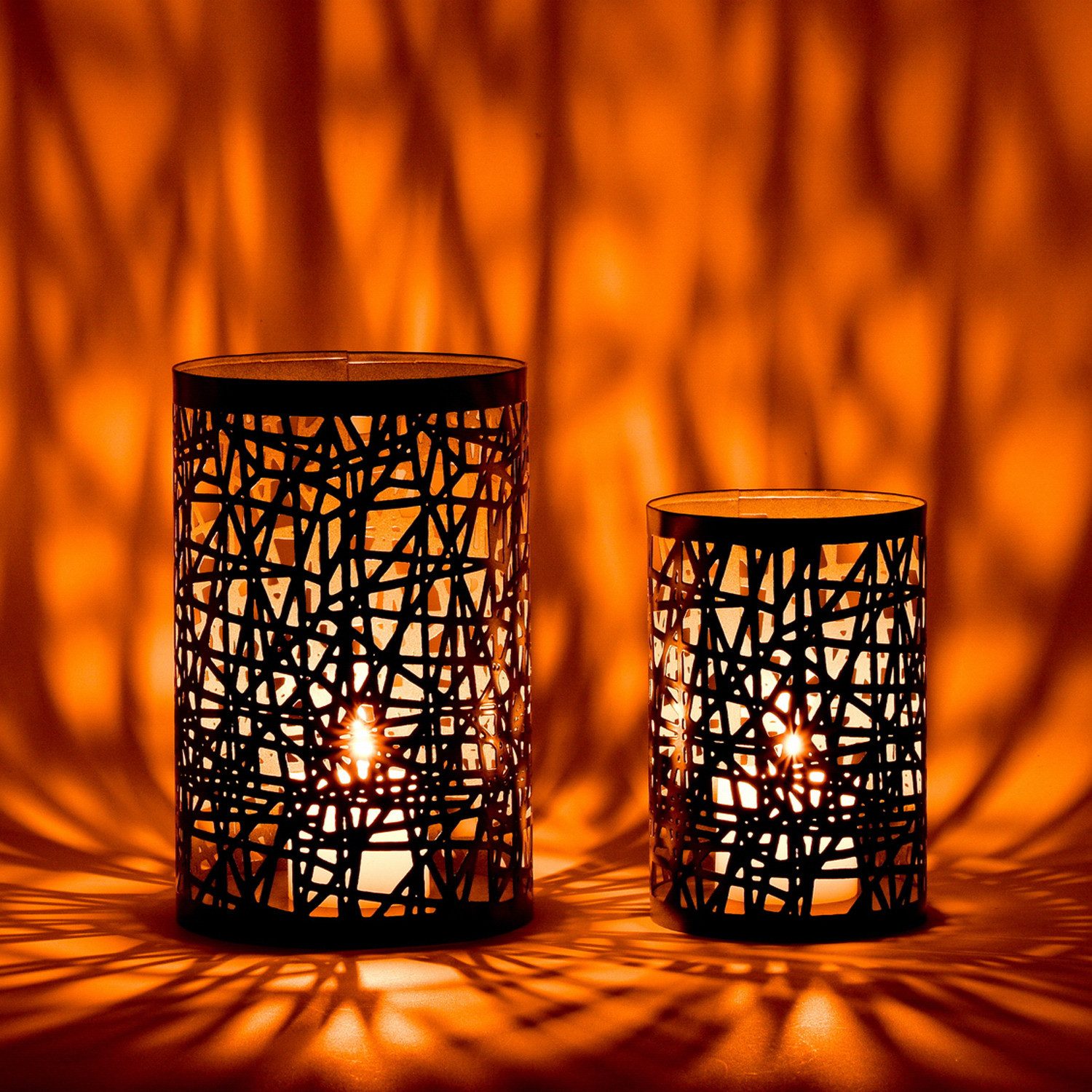 Marrakesch Orient & Mediterran Interior Teelichthalter 2er Set Skandinavische Deko Teelichthalter Kerzenhalter Coutan (2 St), Handarbeit