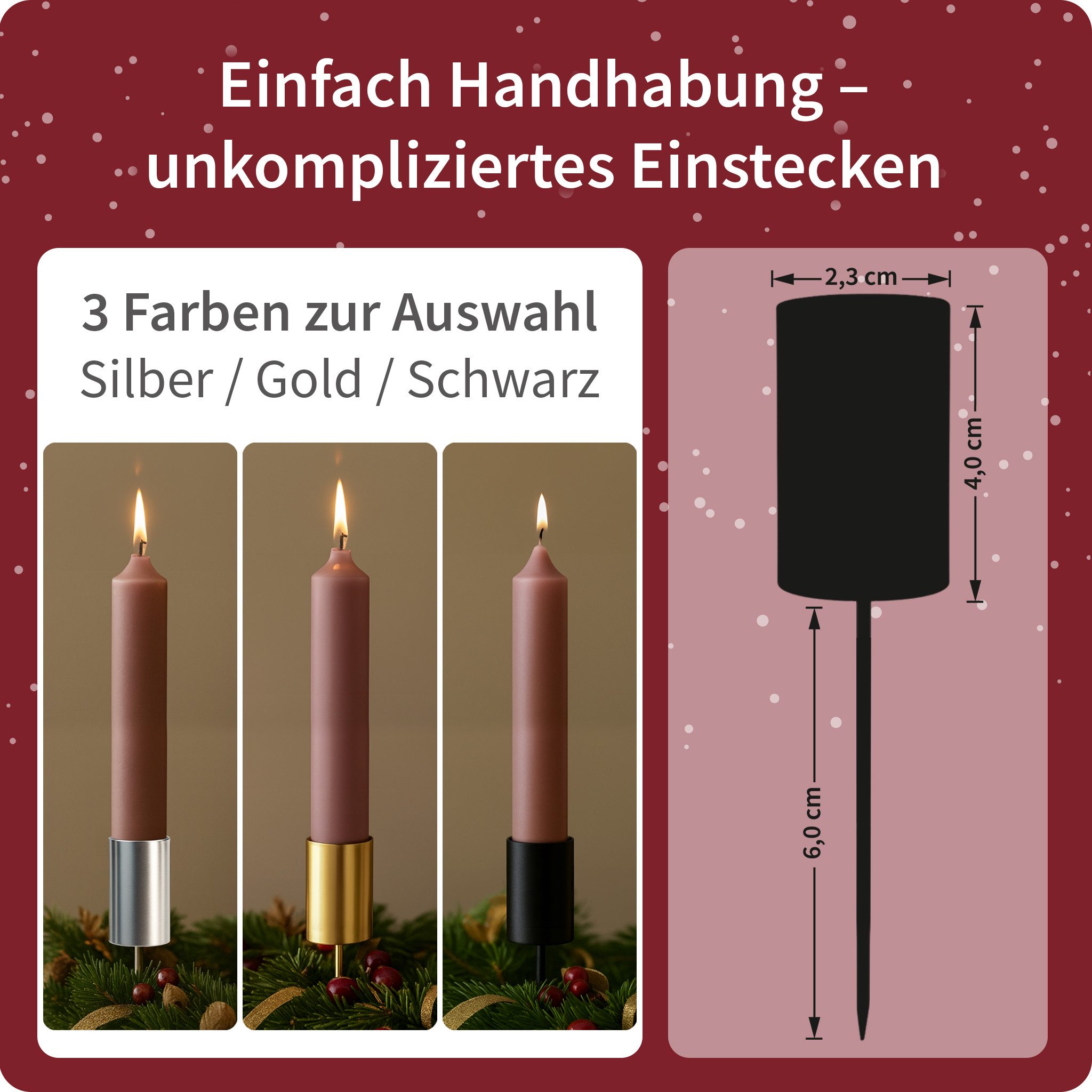 matches21 HOME & HOBBY Kerzenhalter Kerzenhalter 4er Set Metall Silber mit günstig online kaufen