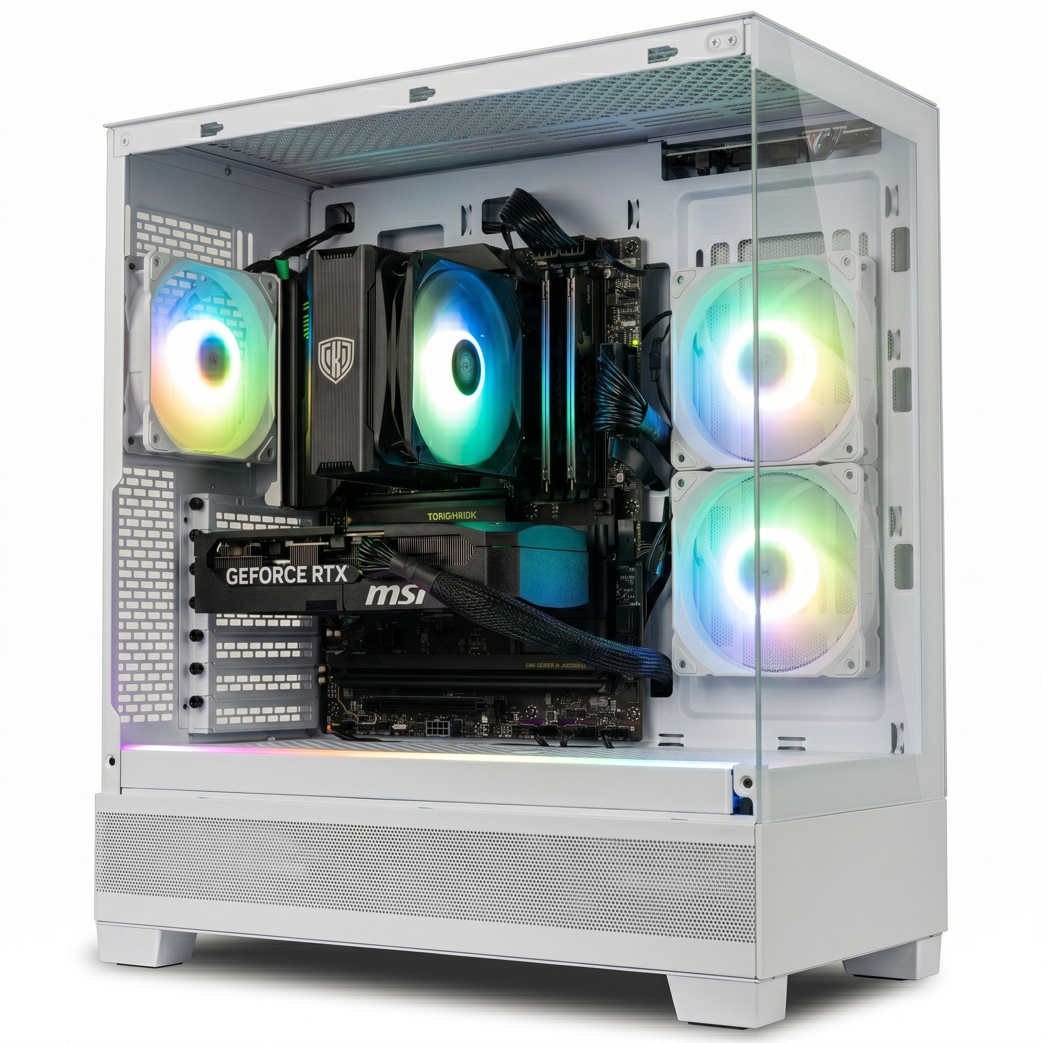 Meinpc i9-12900KF, 16-Kern mit RTX5060Ti 16GB und 32GB DDR4 RAM Gaming-PC Gaming-PC (Intel Core i9 12900K 12900KF, RTX 5060 Ti, 64 GB RAM, 2000 GB SSD, Luft, Windows 11 Pro - WIFI - RGB)