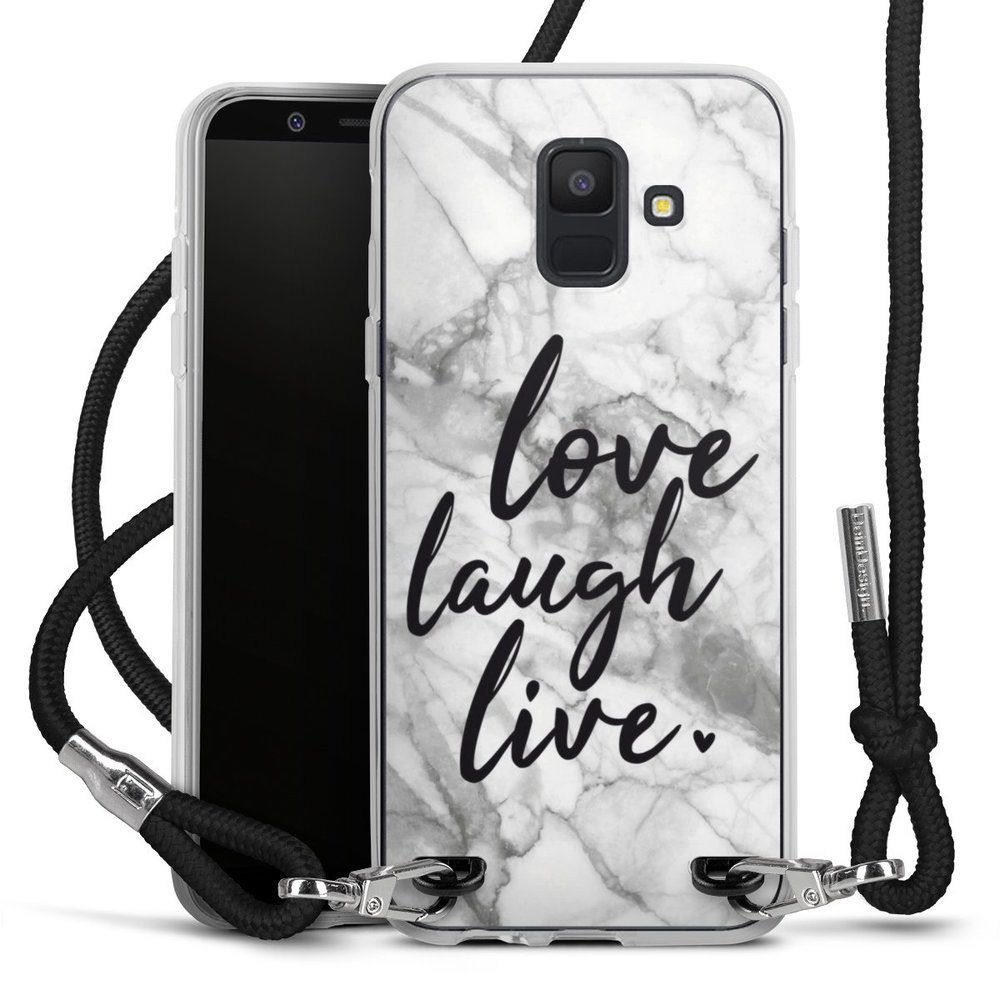 DeinDesign Handyhülle »Love, Laugh, Live Marmor« Samsung Galaxy A6 (2018),  Hülle Marmor Sprüche Liebe online kaufen | OTTO