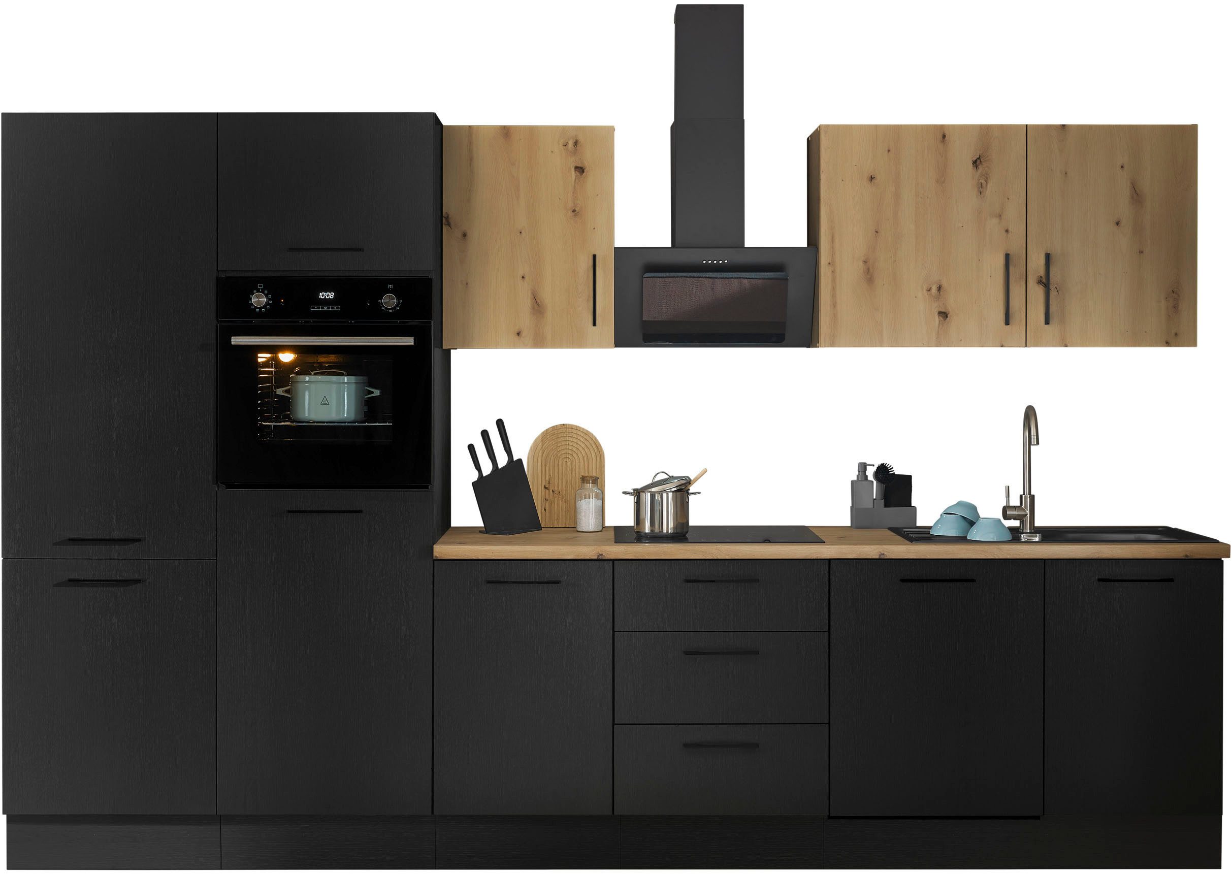 BASIC by Balculina Küchenzeile "Turin" Breite 340 cm, wahlweise mit E-Gerät günstig online kaufen