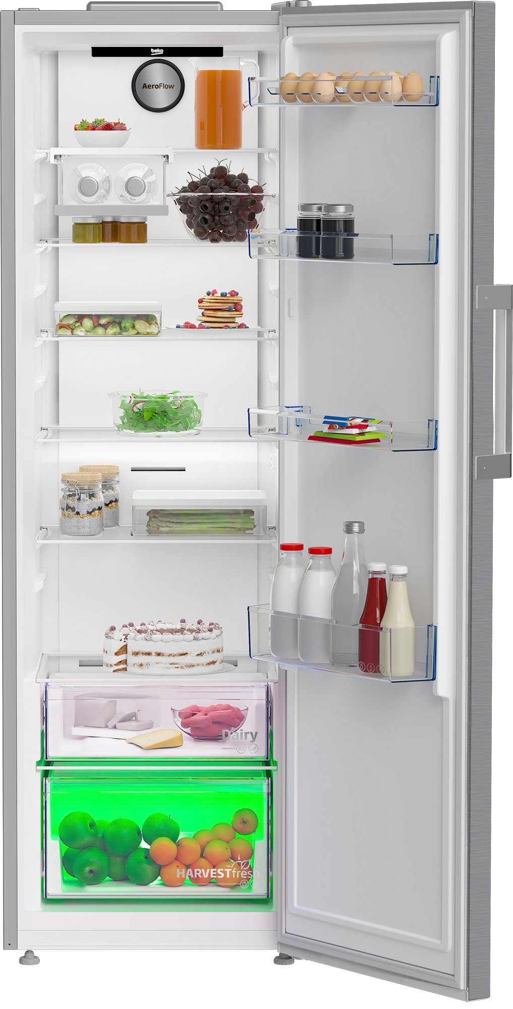 BEKO Kühlschrank b300 B3RMLNE444HXB 7284643790, 186,5 cm hoch, 59,7 cm breit