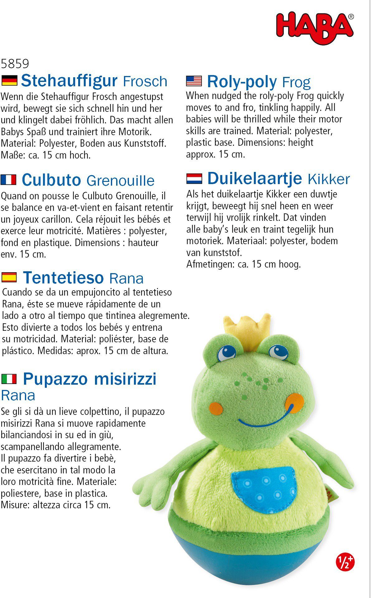 Haba Greifling Stehauffigur Frosch
