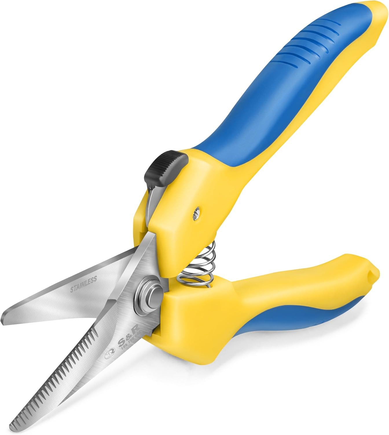 S&R Universalschere Mehrzweckschere 190 mm, 42 mm Edelstahl Klinge, Schere HRC 50-54