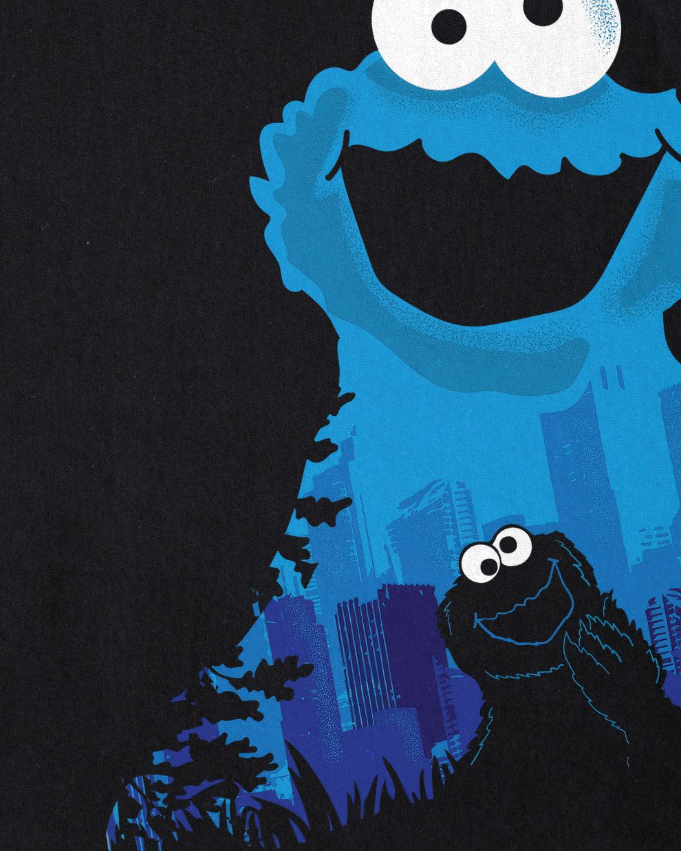 style3 T-Shirt sesamstraße krümelmonster elmo ernie bert bibo oskar grobi grafzahl