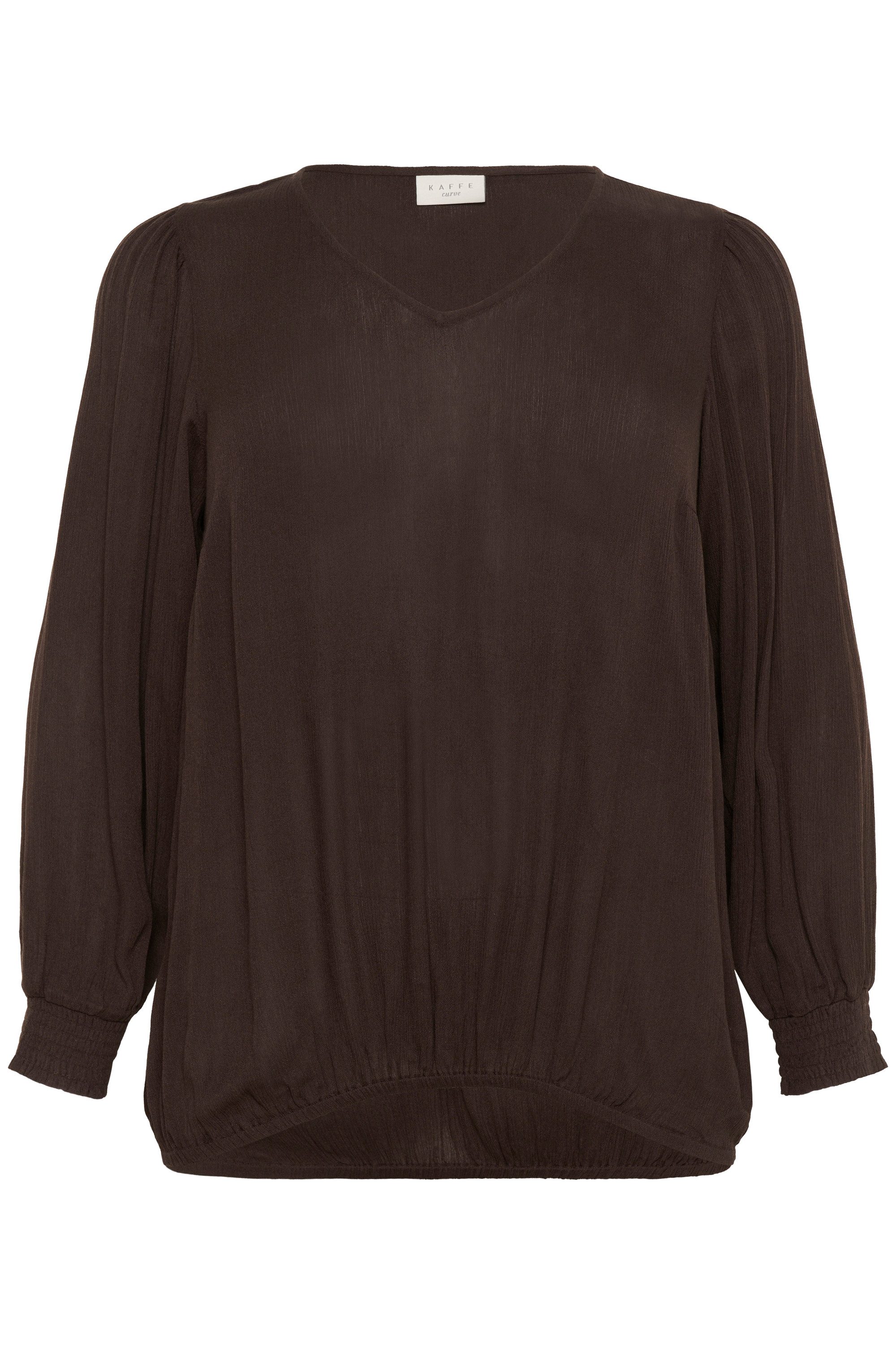 KAFFE Curve Langarmbluse Langarm-Bluse KCtina Große günstig online kaufen