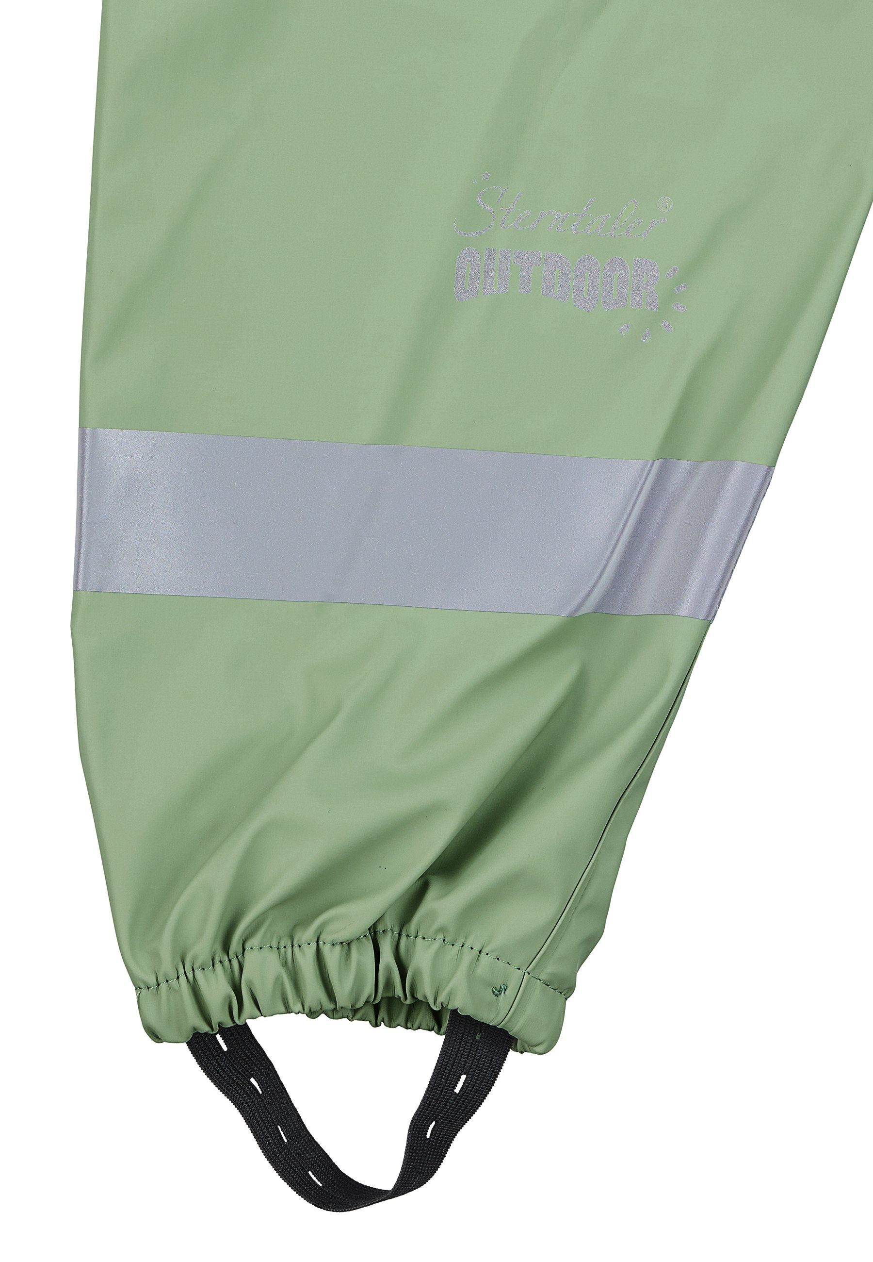 Sterntaler® Regenhose Regenhose ungefüttert uni (1-tlg., Regenträgerhose mit Druckknöpfen, Regenhose mit süßen Motiven) Kinder Hosenträger mit Reflektoren, Matschhosenträger verstellbar