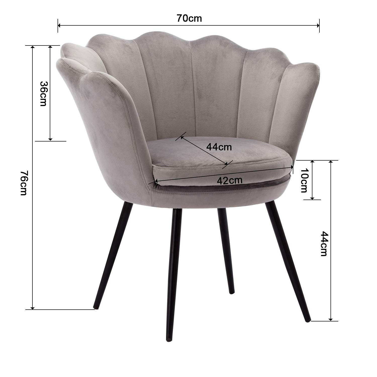 WAHSON OFFICE CHAIRS Loungesessel Sessel Weicher Samt Armlehnstuhl – Bild 5 von 5