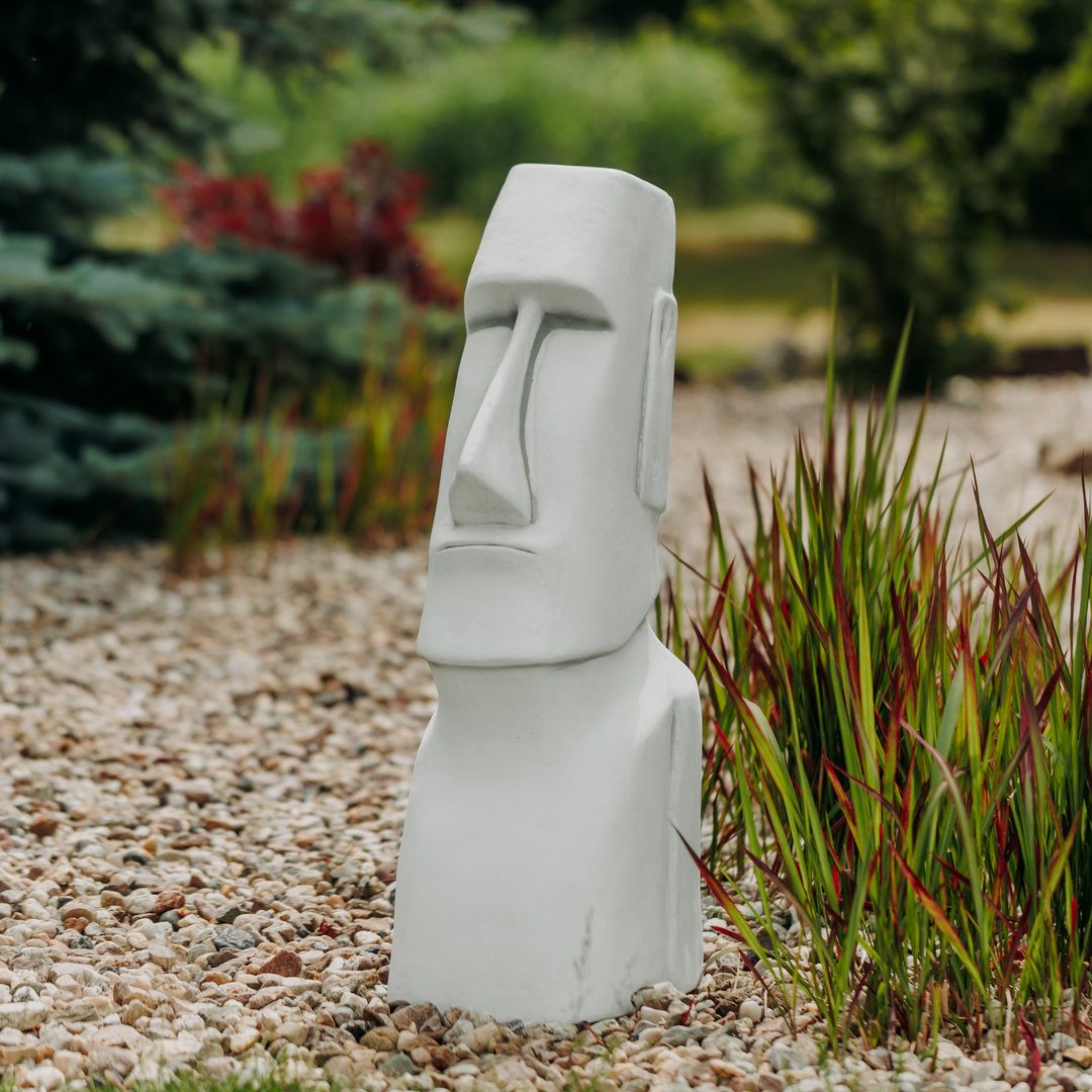 gartendekoparadies.de Gartenfigur Moai-Stein-Statue aus Osterinsel, Steinfigur, H. 75 cm, 62 kg, Frostsicher
