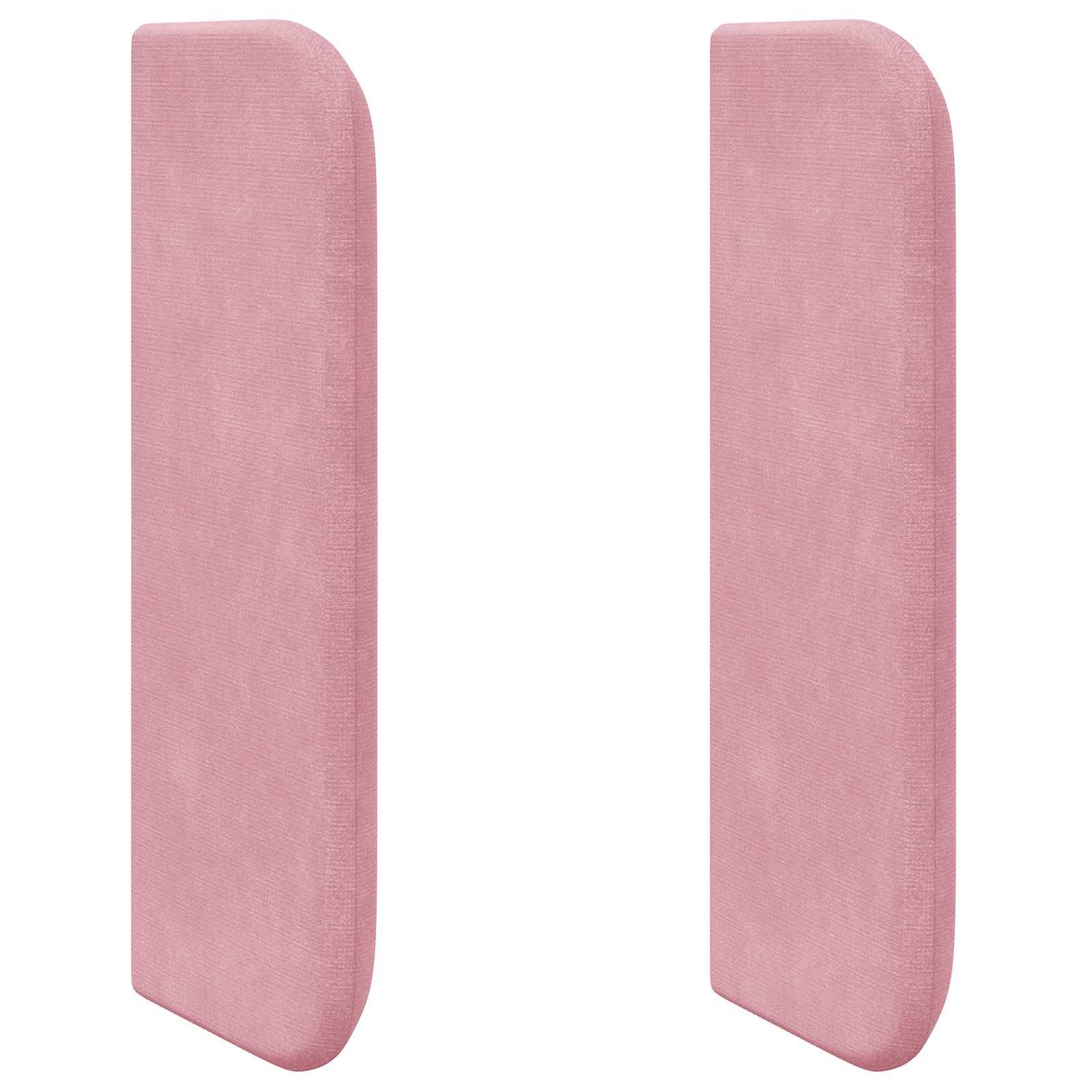 vidaXL Bett Kopfteil Ohr Rosa Samt (1-tlg)