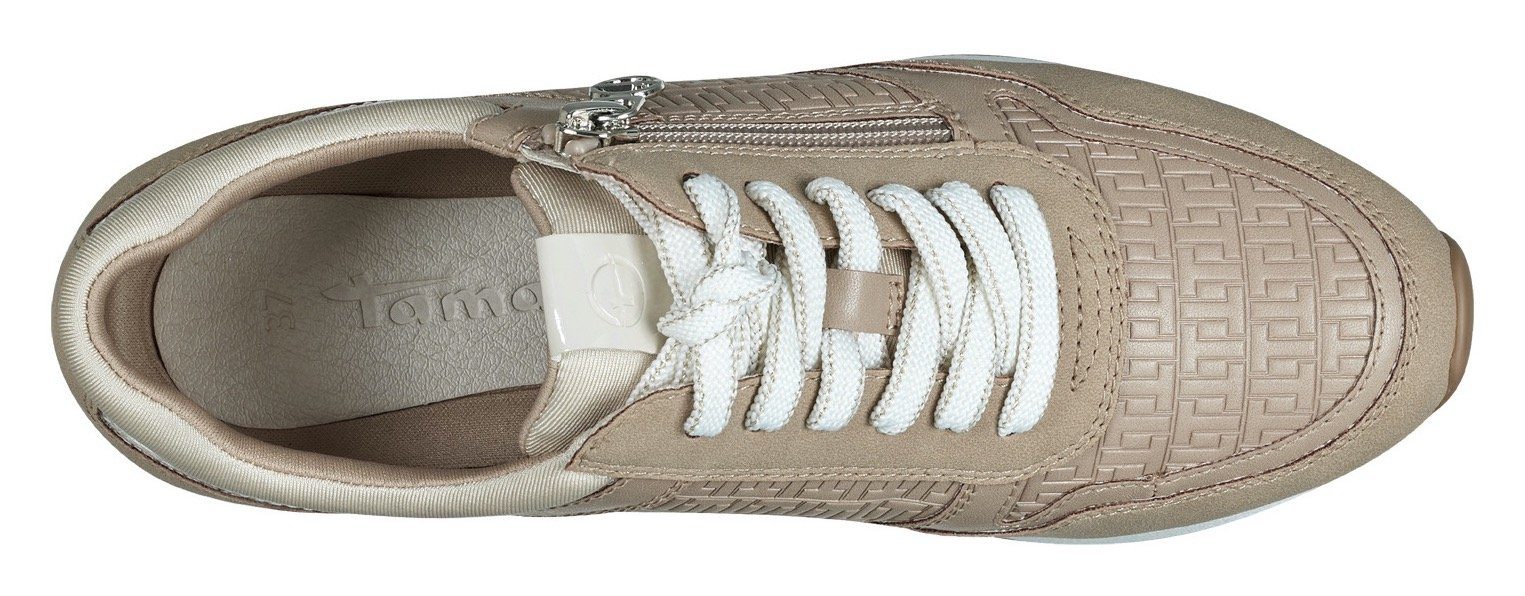 Tamaris Sneaker beige-kombiniert herausnehmbarer mit Innensohle