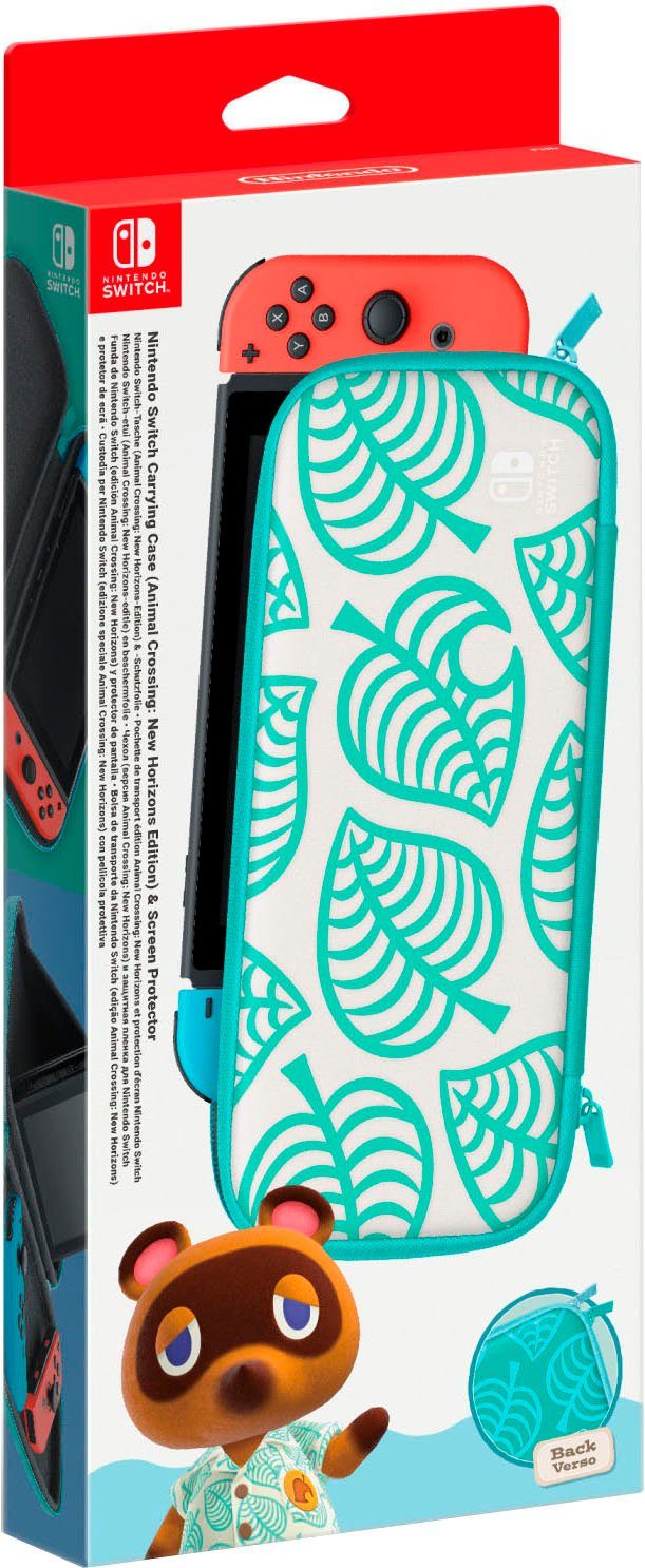 Nintendo Switch Spielekonsolen-Tasche Animal Crossing Edition + Schutzfolie