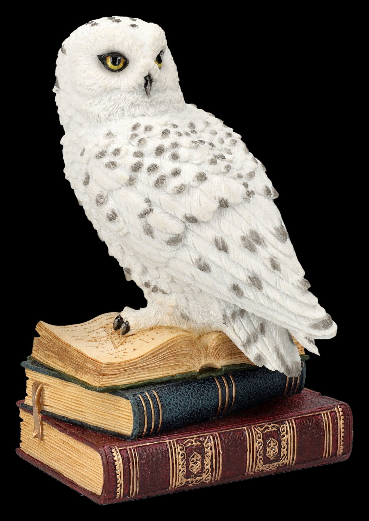 Figuren Shop GmbH Tierfigur Schneeeule Figur – Eule auf Zauberbüchern Fanta günstig online kaufen