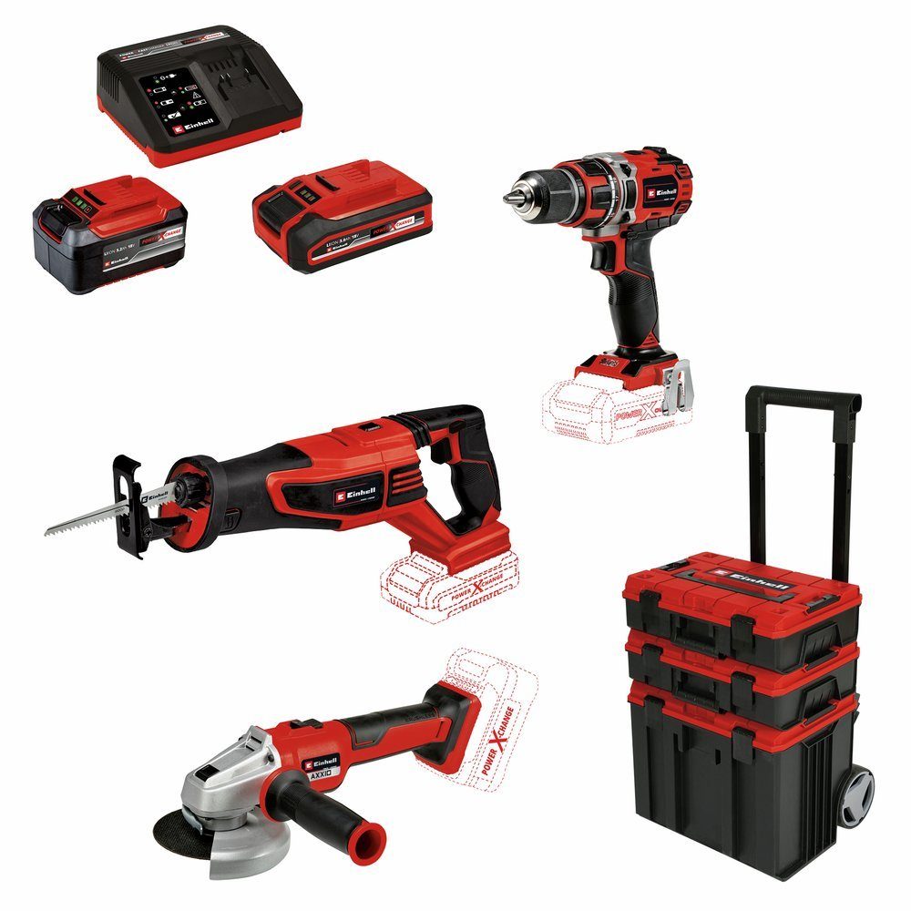 Einhell Elektrowerkzeug-Set Akku-Maschinenset 4326552, 18 Volt Universalsäge