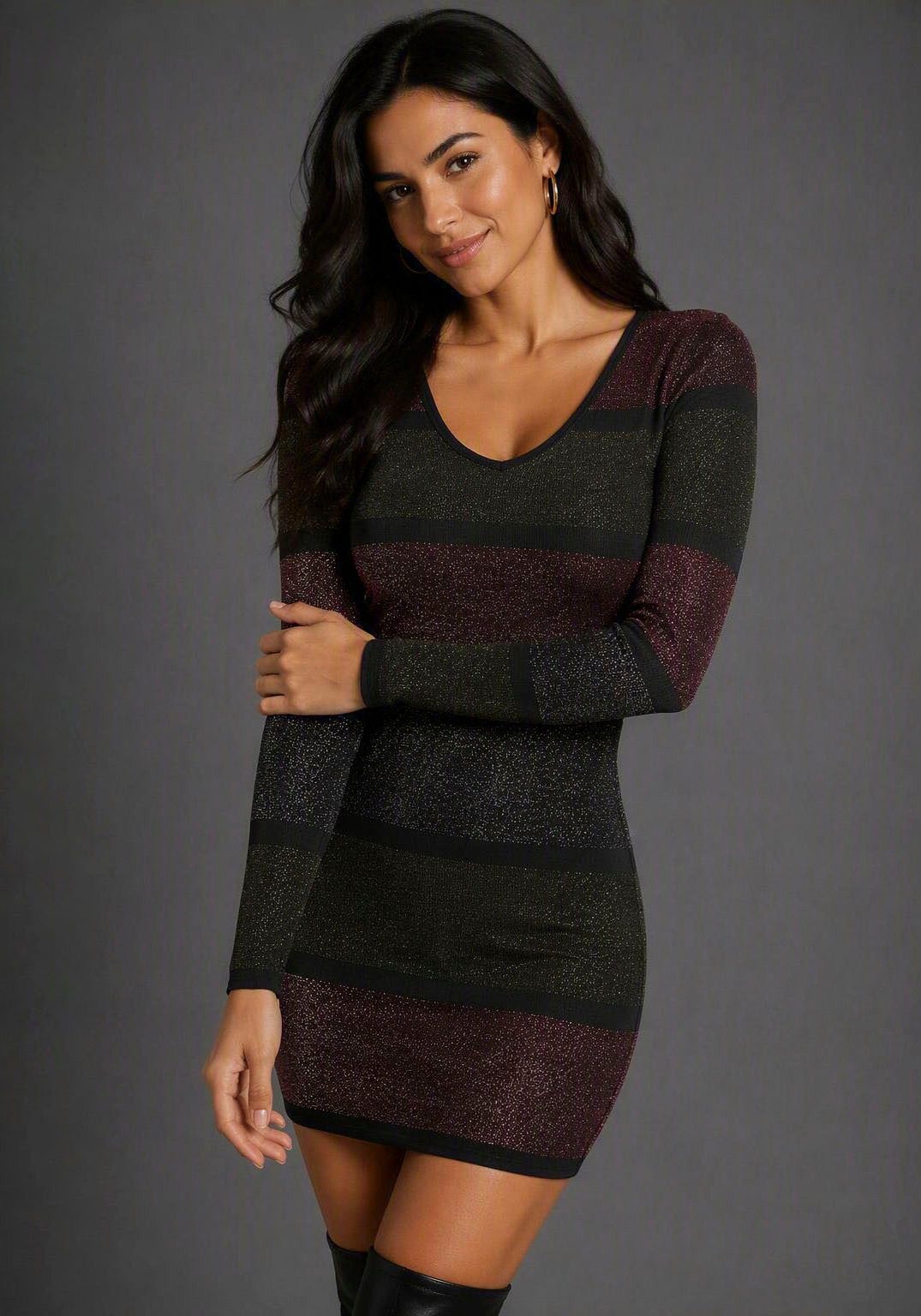 Melrose Strickkleid Partymode, in Mini Länge mit dezentem Glitzergarn