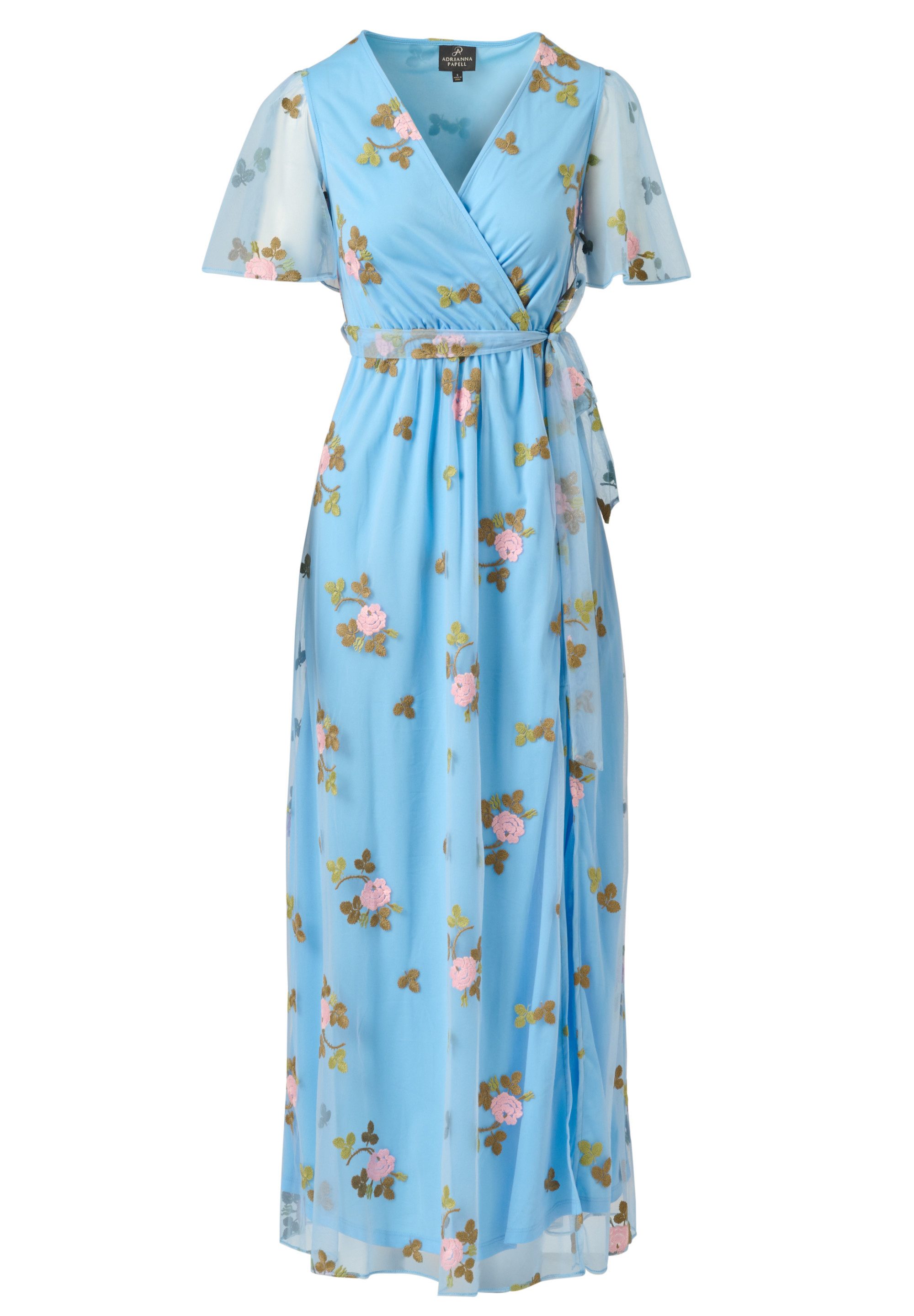 Adrianna Papell Maxikleid Embroidered Flutter Dress Tailliert, figurbetont, elegant