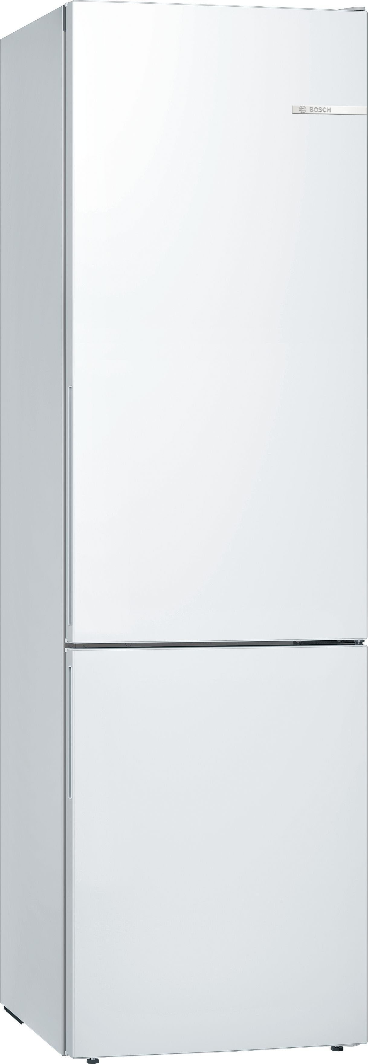 BOSCH Kühl-/Gefrierkombination Serie 6 KGE39AWCA, 201 cm hoch, 60 cm breit, Low Frost, VitaFresh Schublade, Big Box, LED-Licht, Super Kühlen