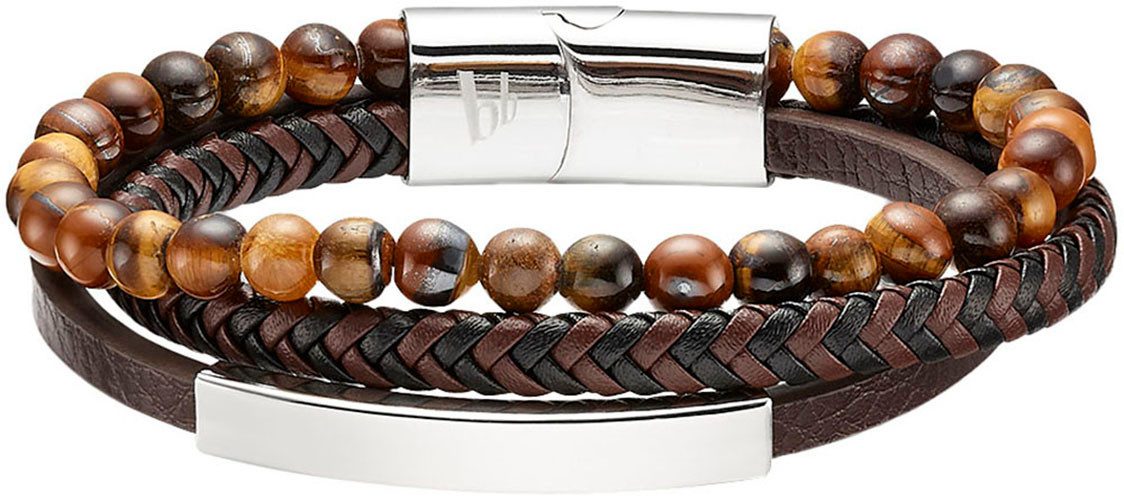 Bruno Banani Lederarmband Schmuck, mit Tigerauge (synth) günstig online kaufen