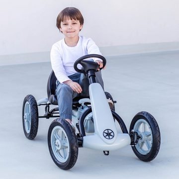 HyperMotion Go-Kart Pedal-Gokart EVOQUE für Kinder von 5-8 Jahren, Grau